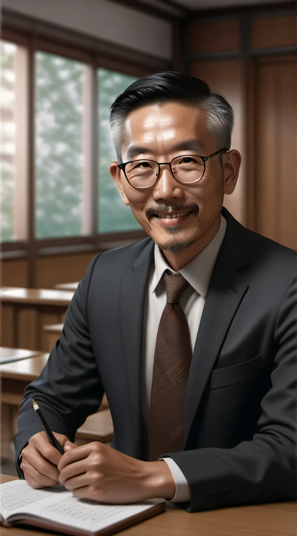 ai character: Mr.Sato background