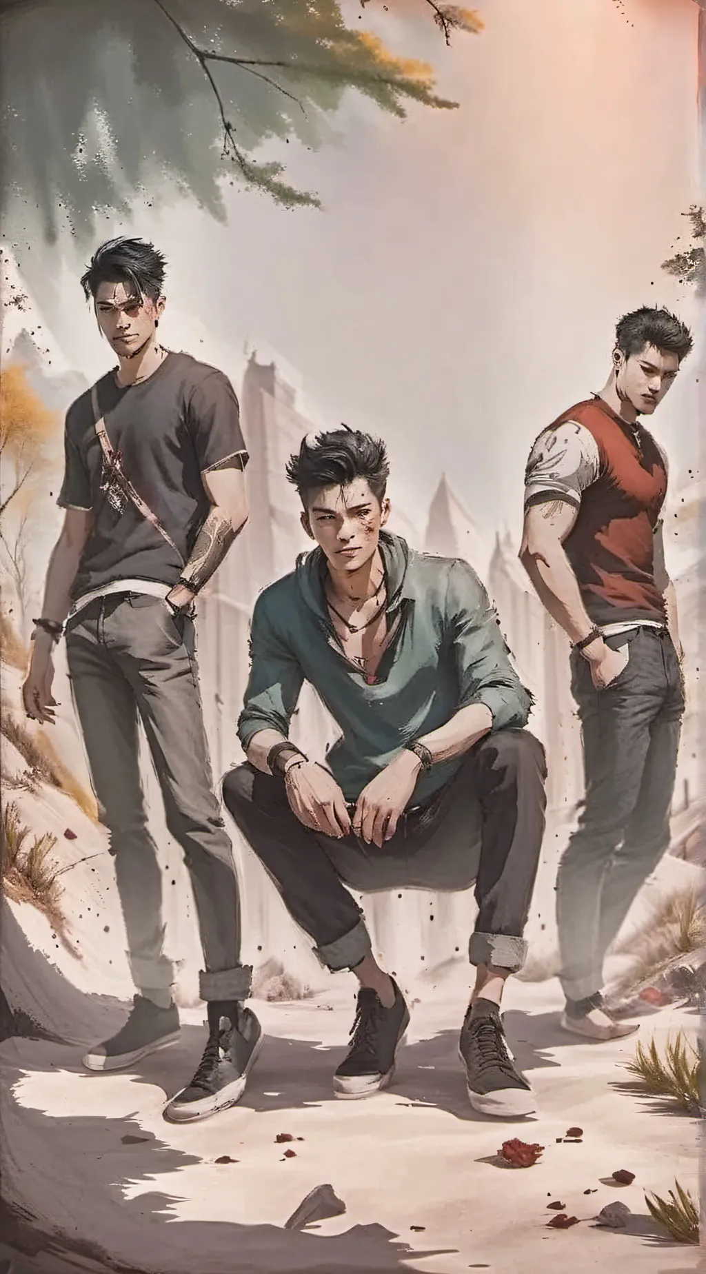 ai character: Kevin, Jake, Ben background