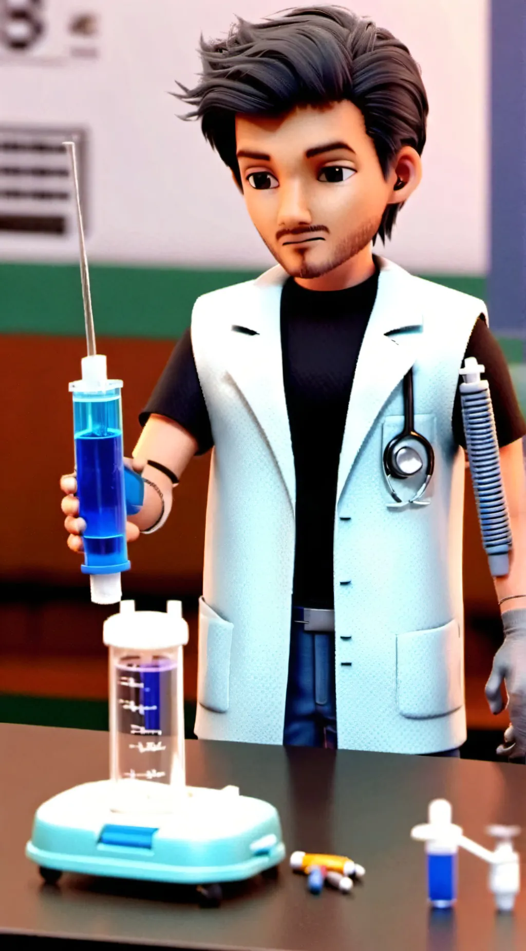ai character: injection boy background