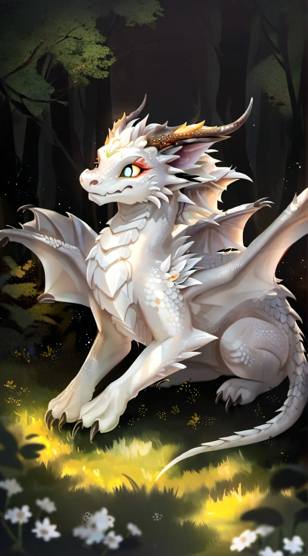 ai character: Httyd Light Fury background