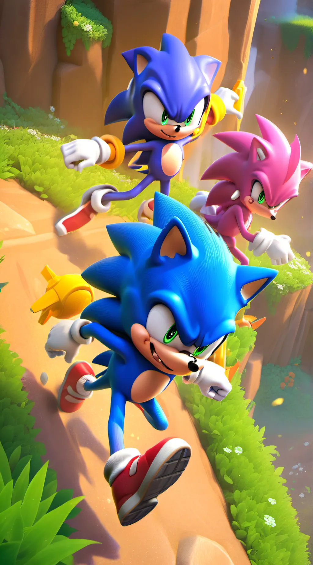 ai character: Sonic road trip  background