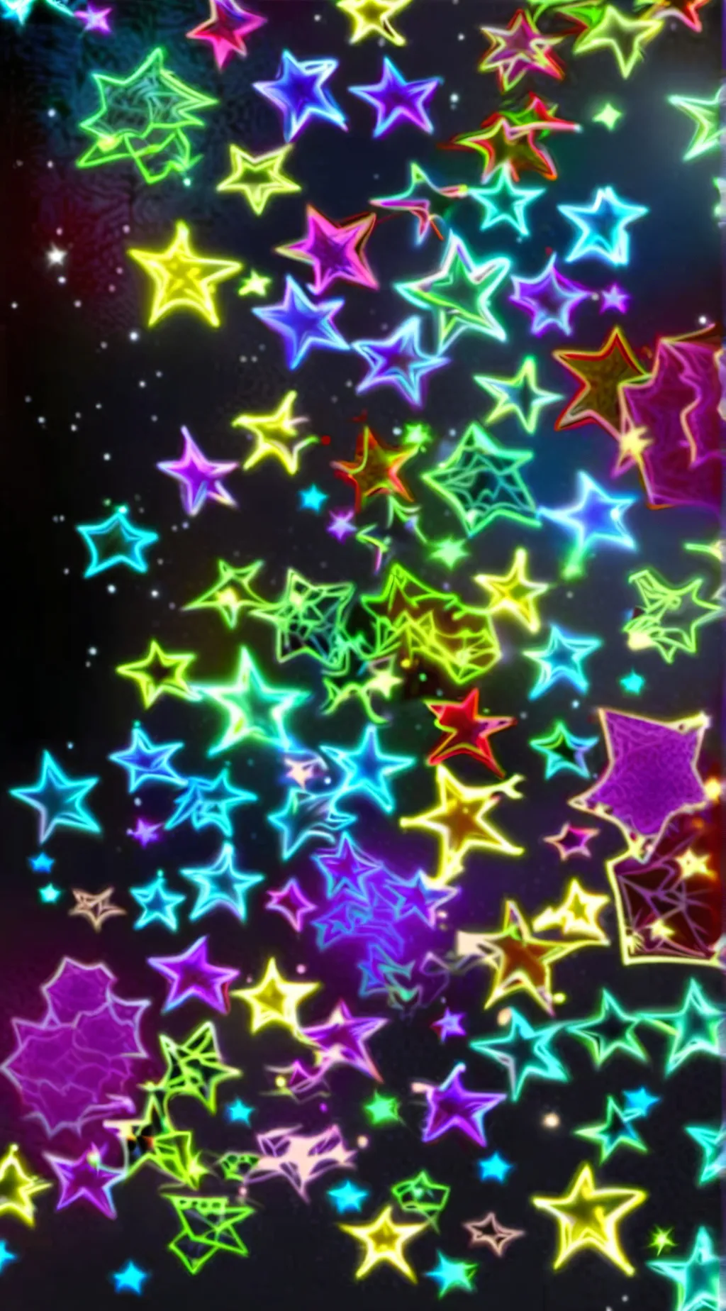 ai character: Rainbow stars  background
