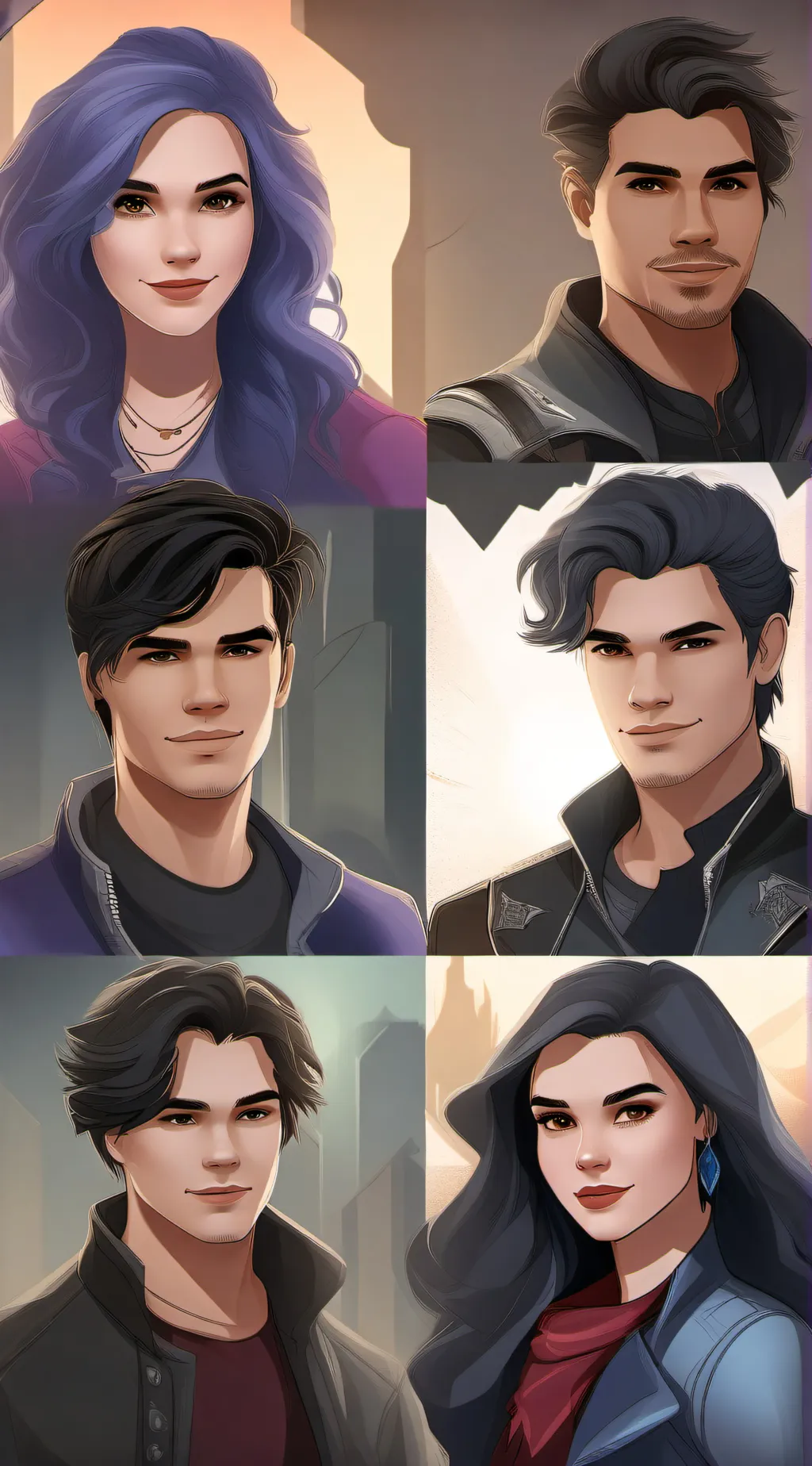 ai character: Descendants  background