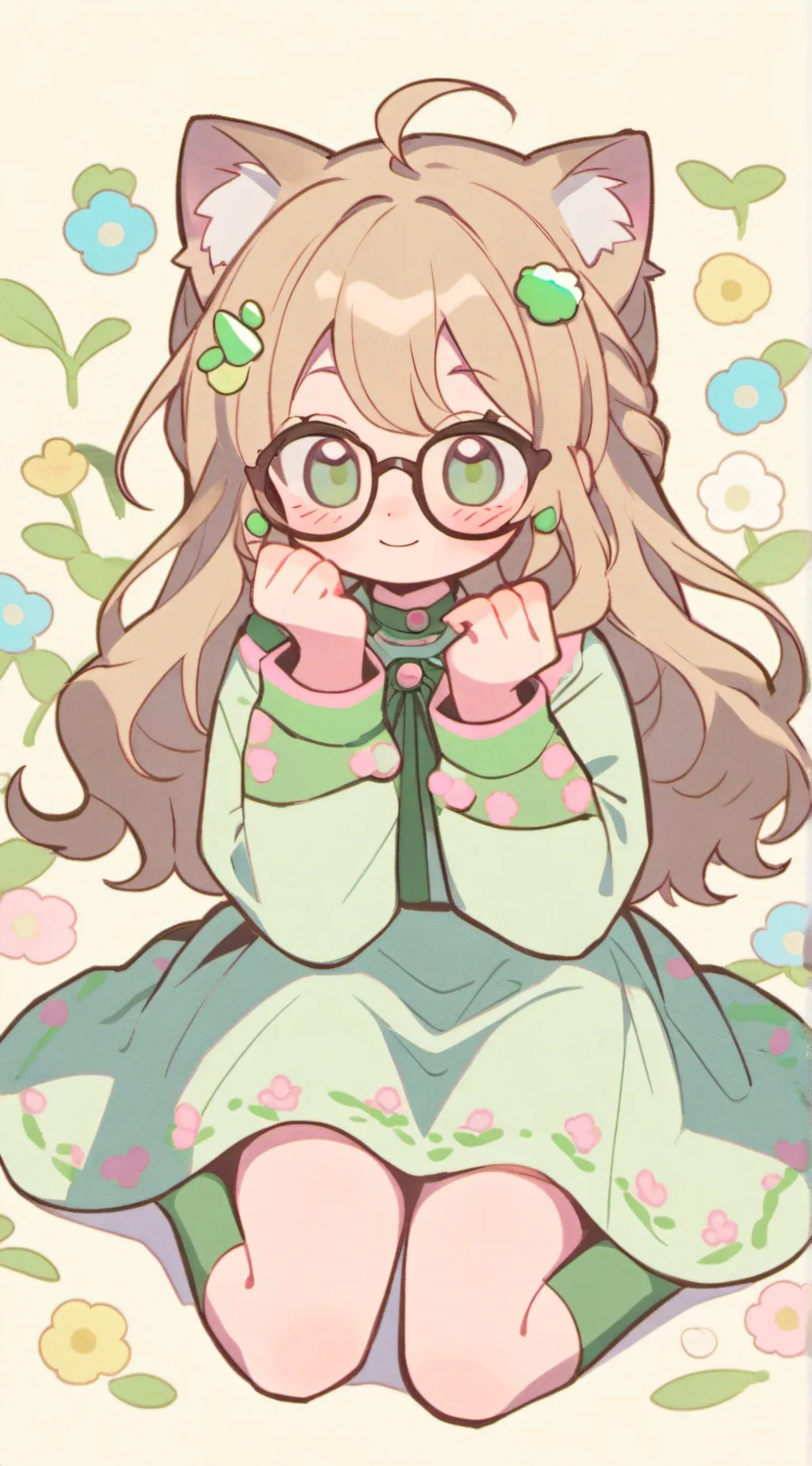 ai character: Marley the uwu cat background