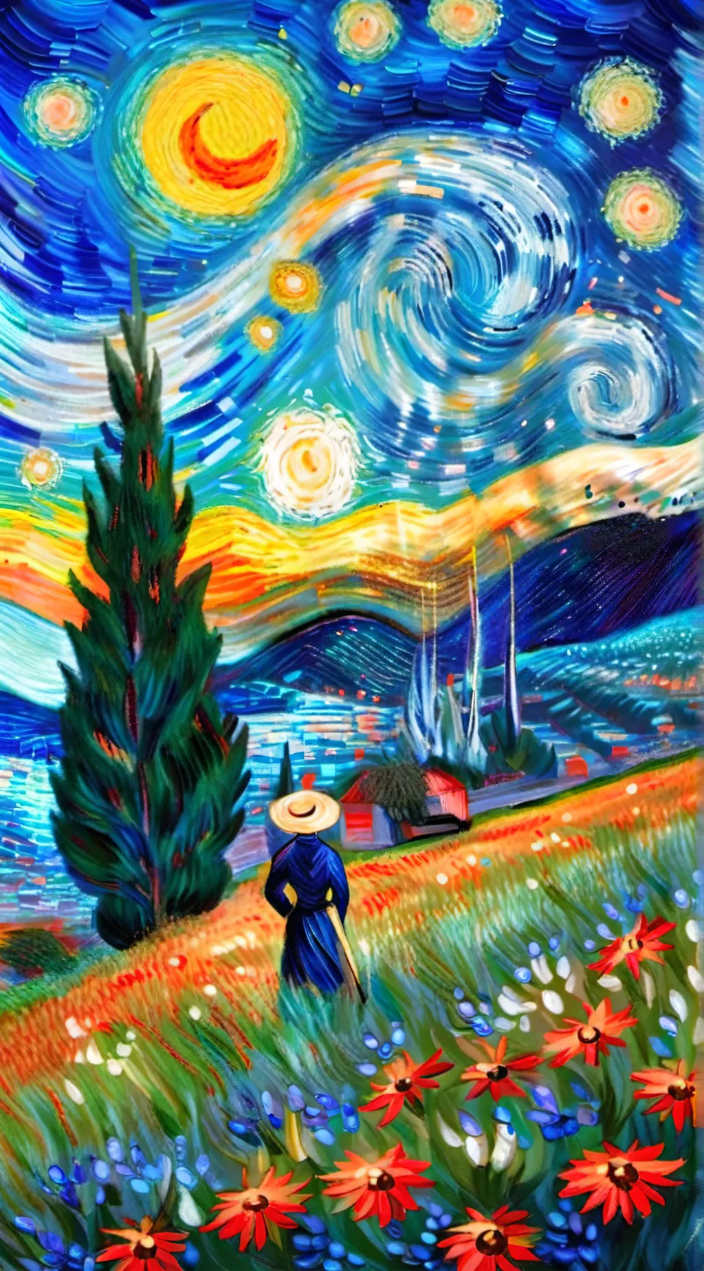 ai character: Dreamcore background