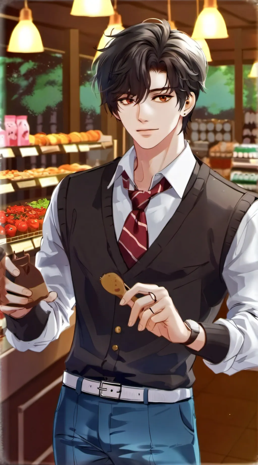 ai character: Damien  background