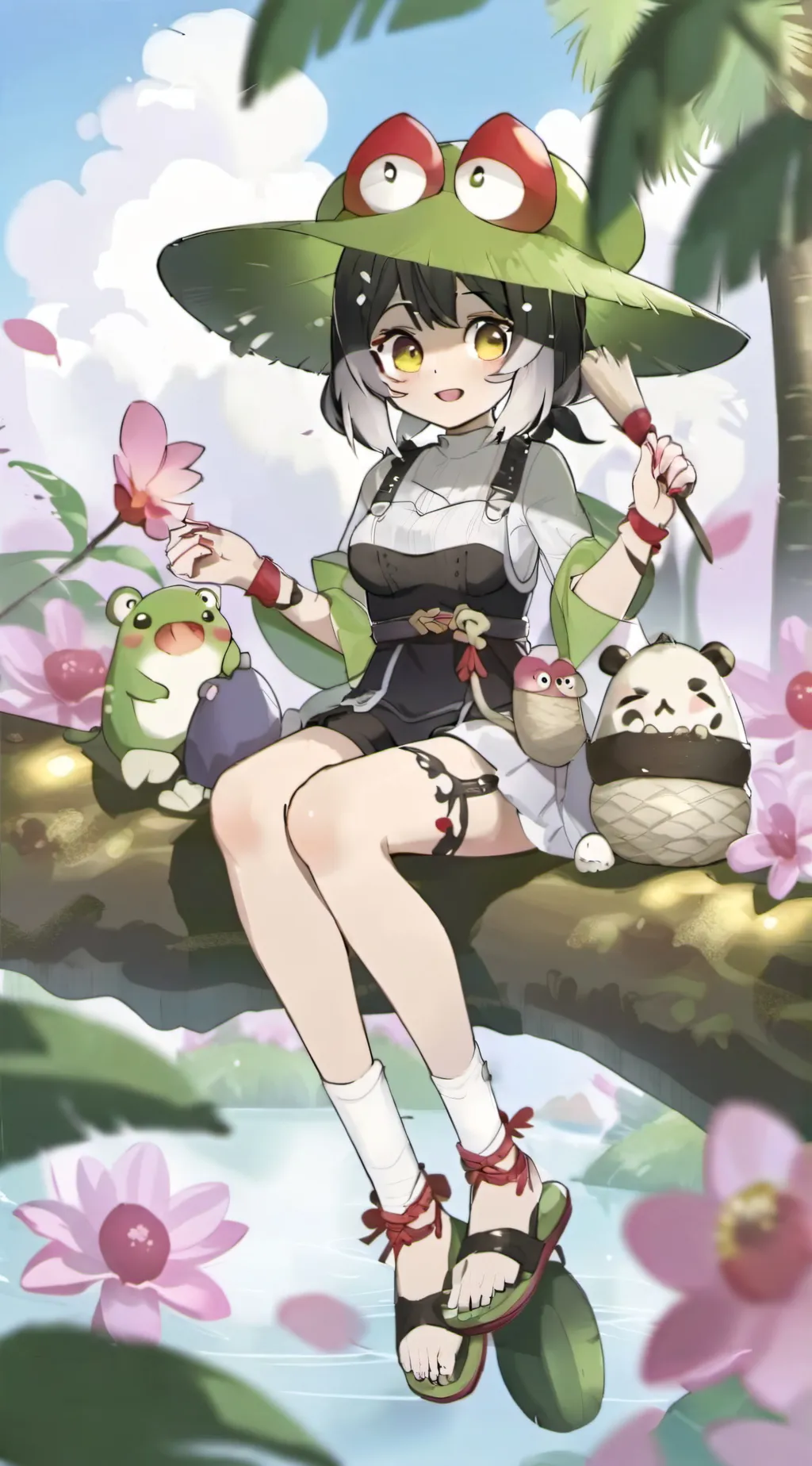 ai character: Kuroppi💚 background