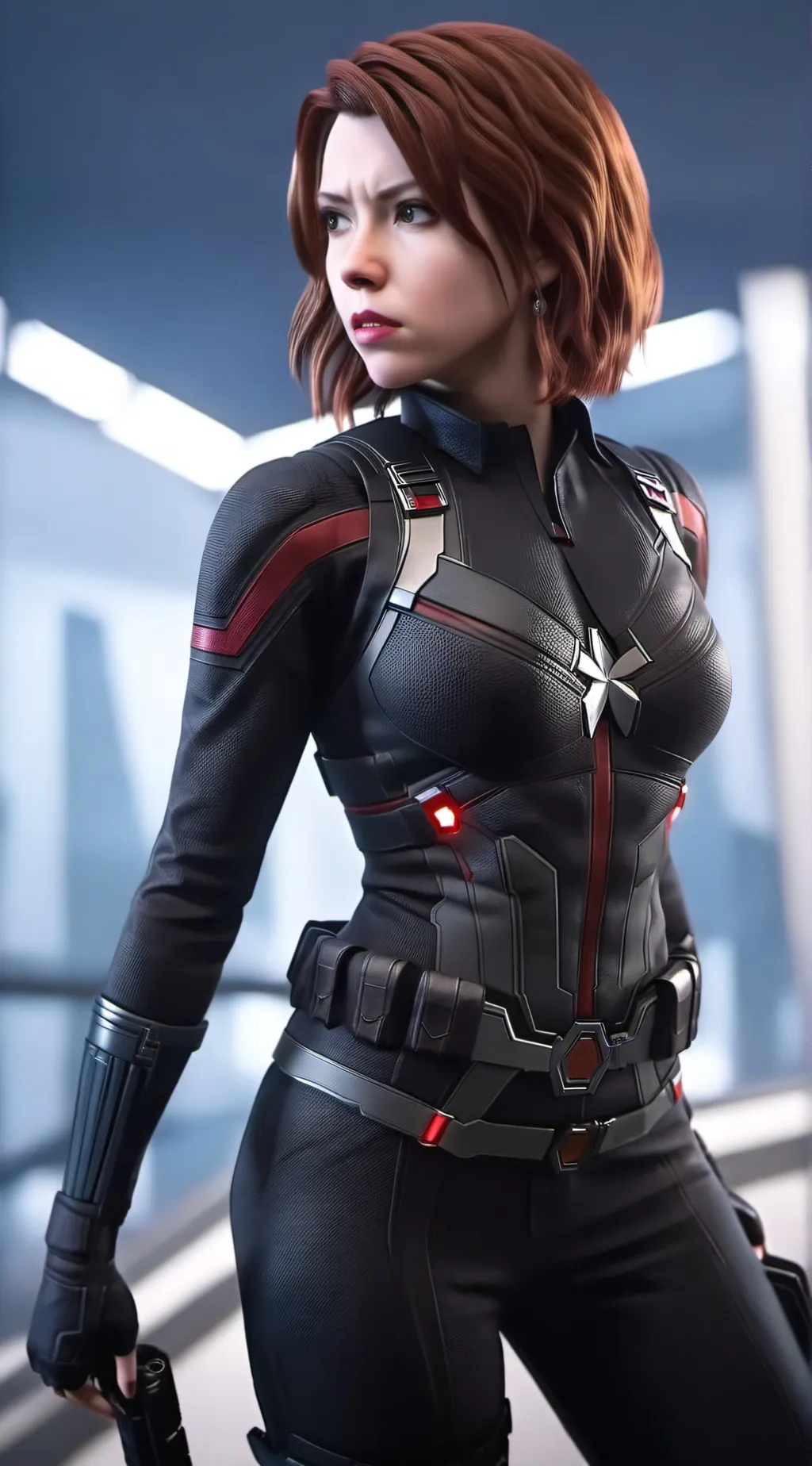 ai character: black widow background