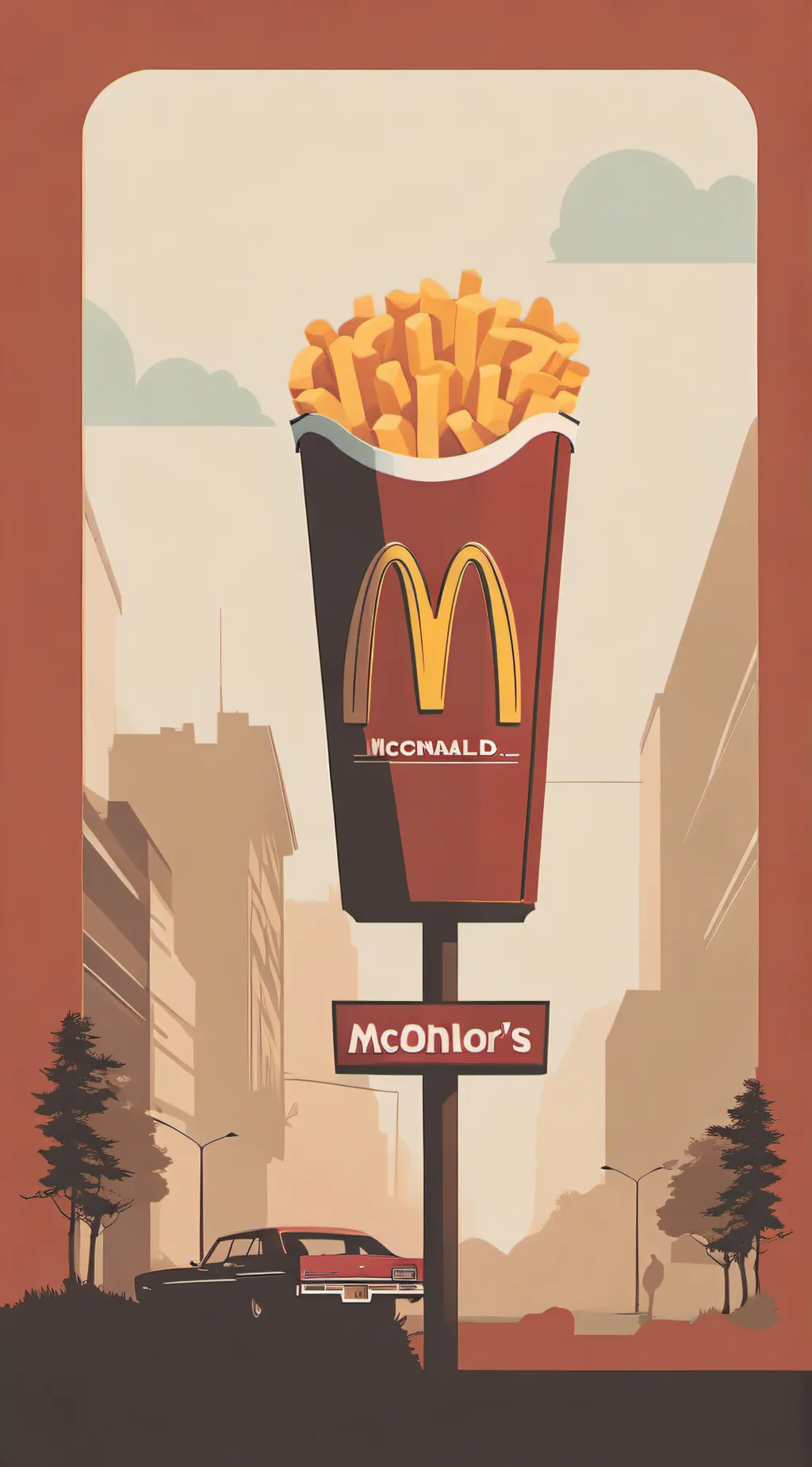 ai character: McDonald's  background