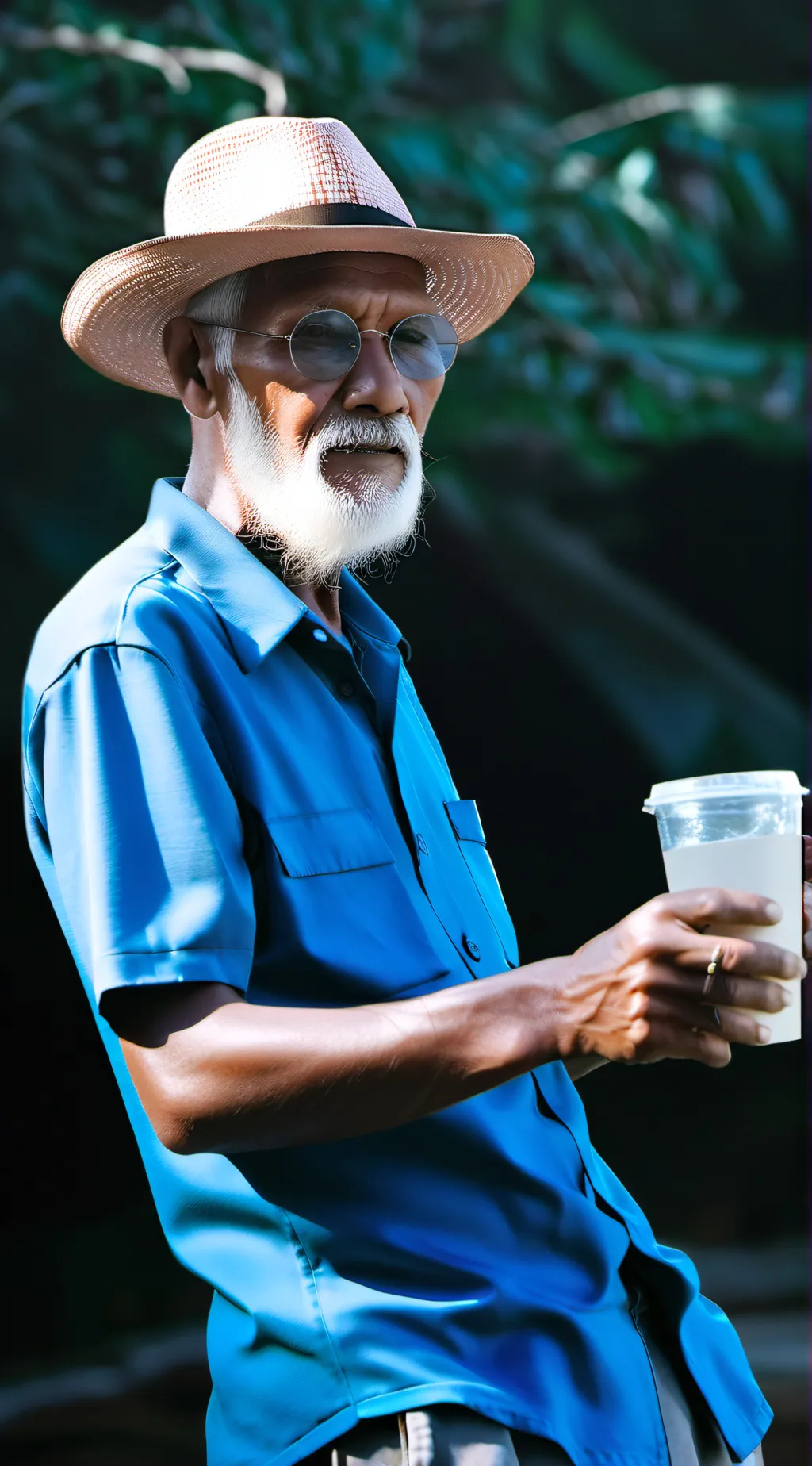ai character: Old Man background