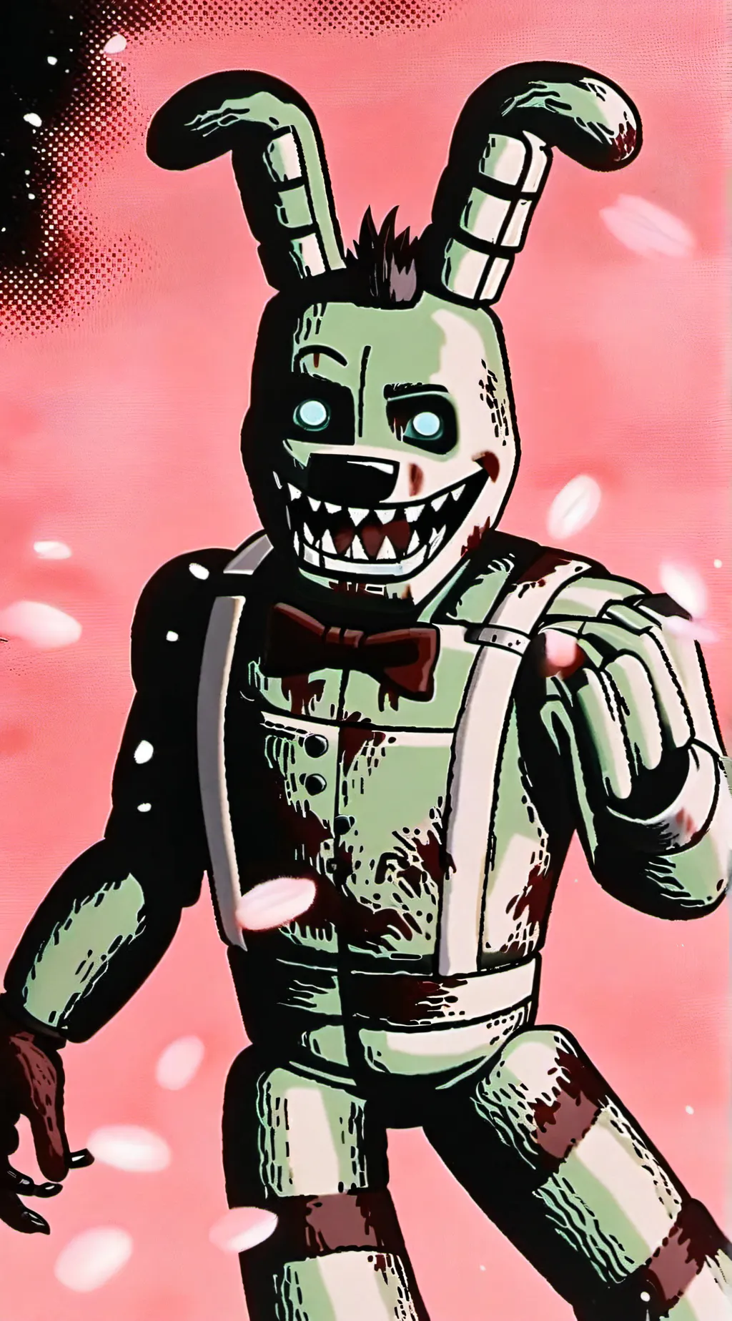 ai character: Spring trap… background
