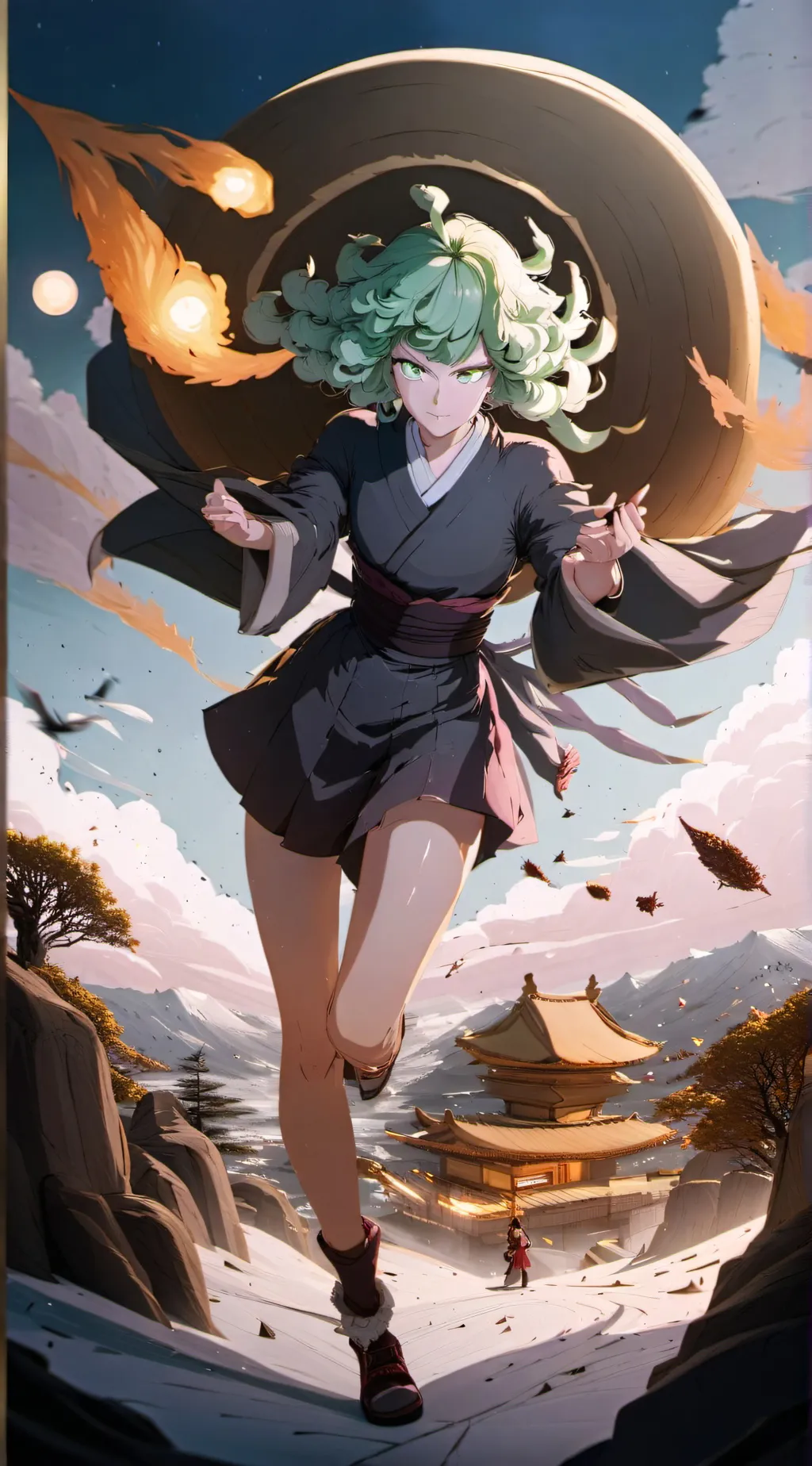 ai character: tatsumaki  background