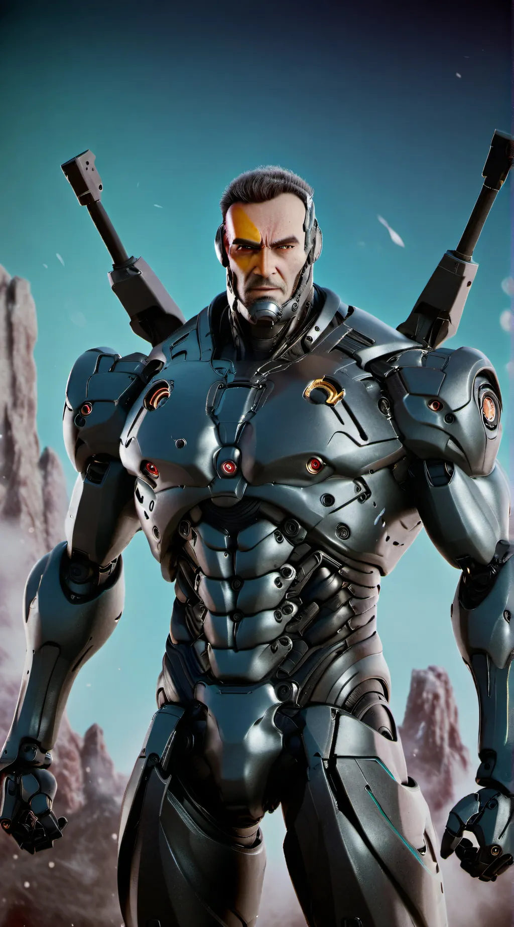 ai character: Robot war background