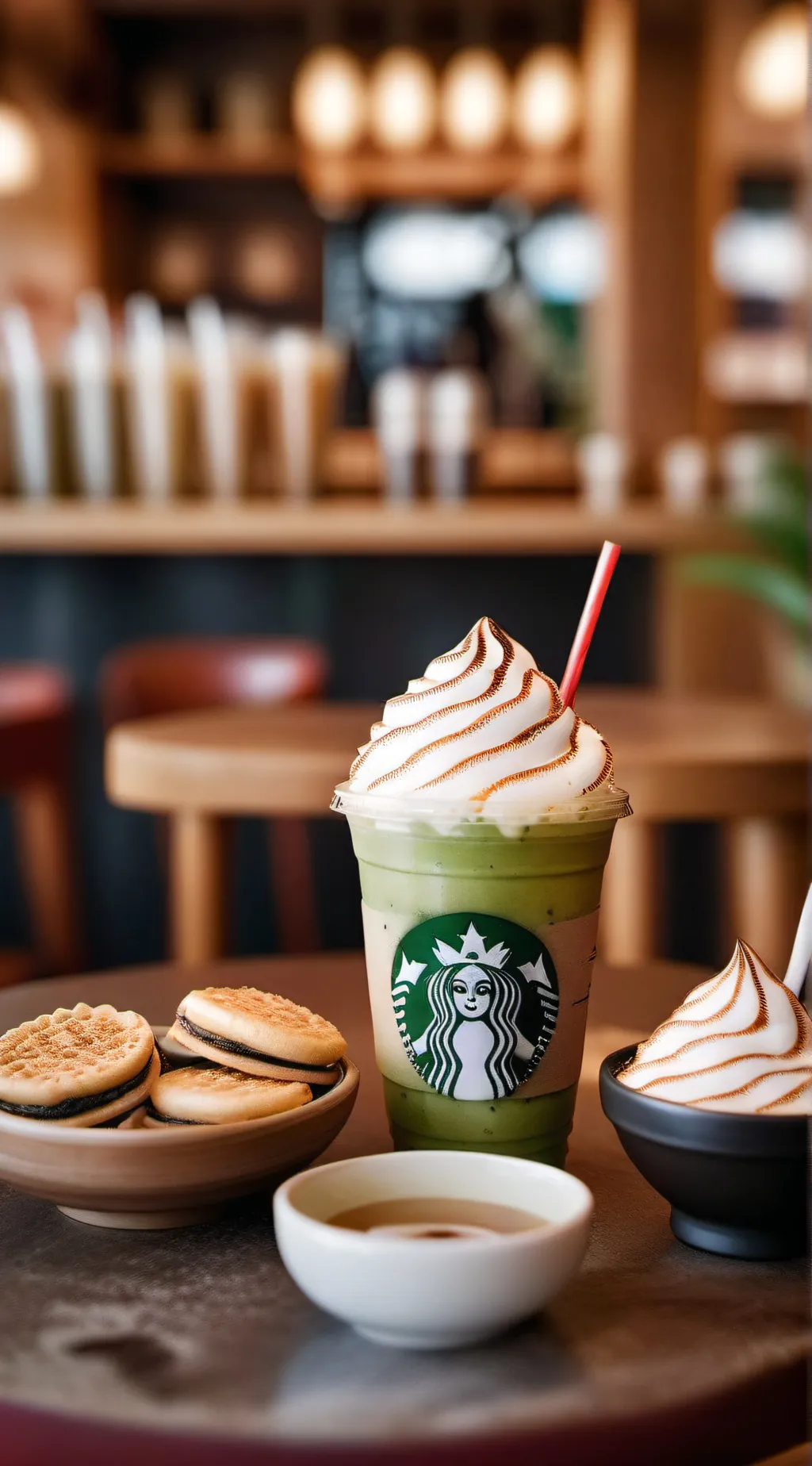 ai character: Starbucks background
