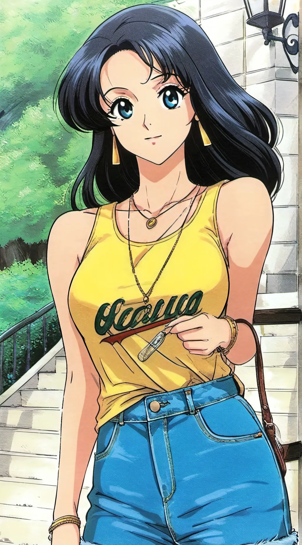 ai character: Angela  background