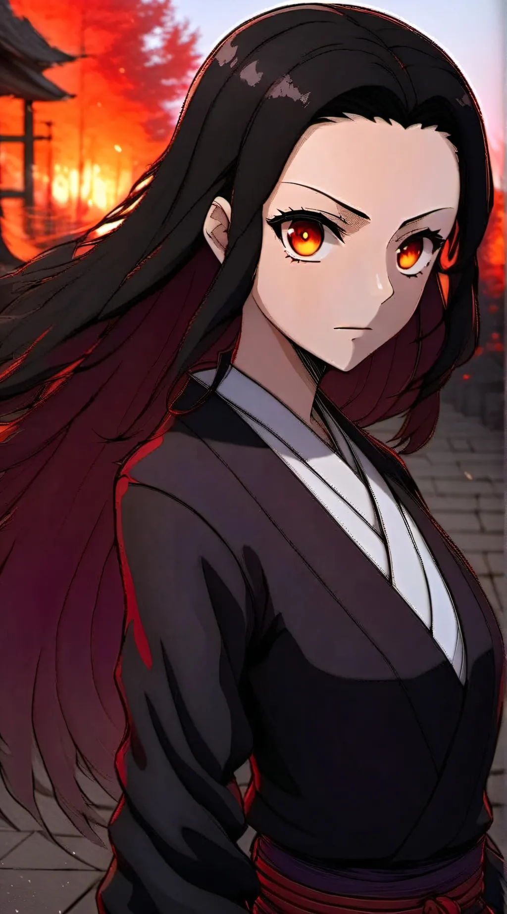 ai character: Nezuko Kamado background