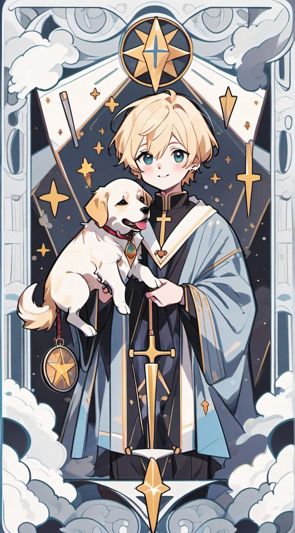 ai character: Doggo and owner background