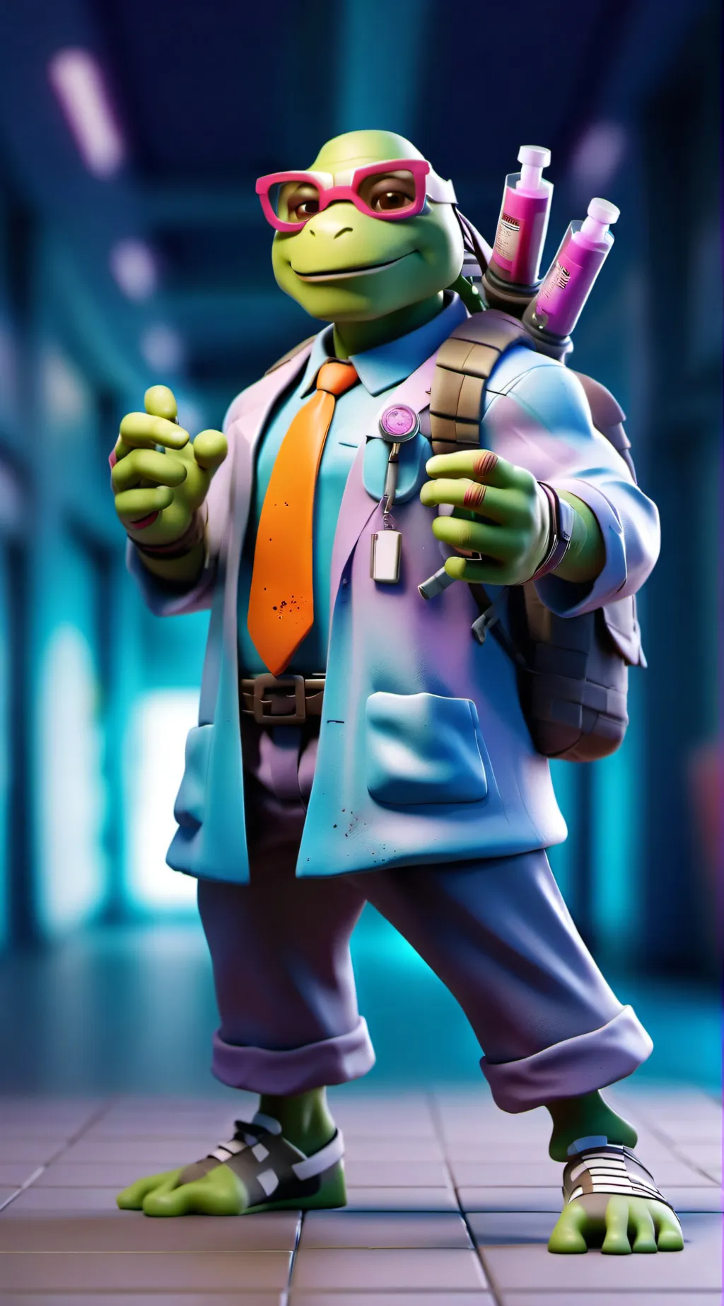 ai character: Dr Donnie TMNT  background