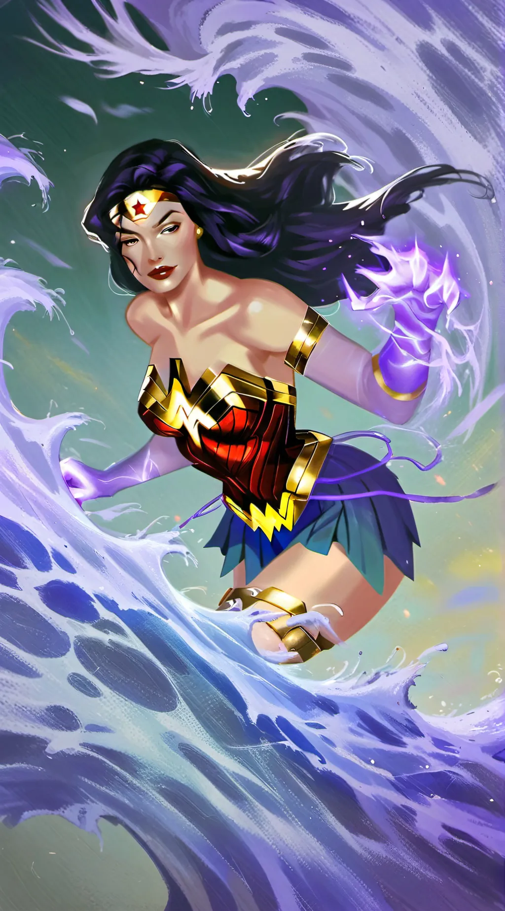ai character: Wonder woman  background