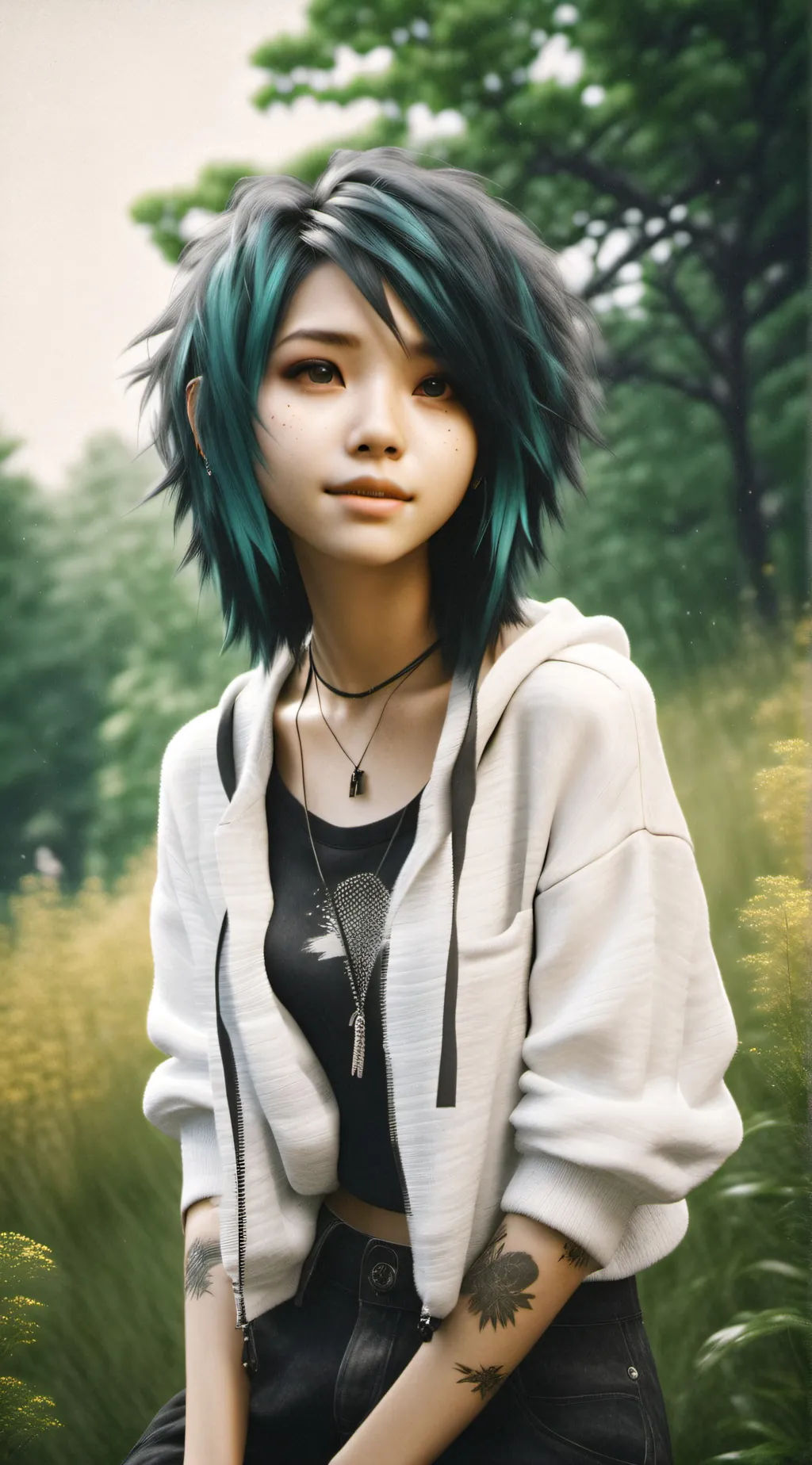 ai character: Emo Tomboy background