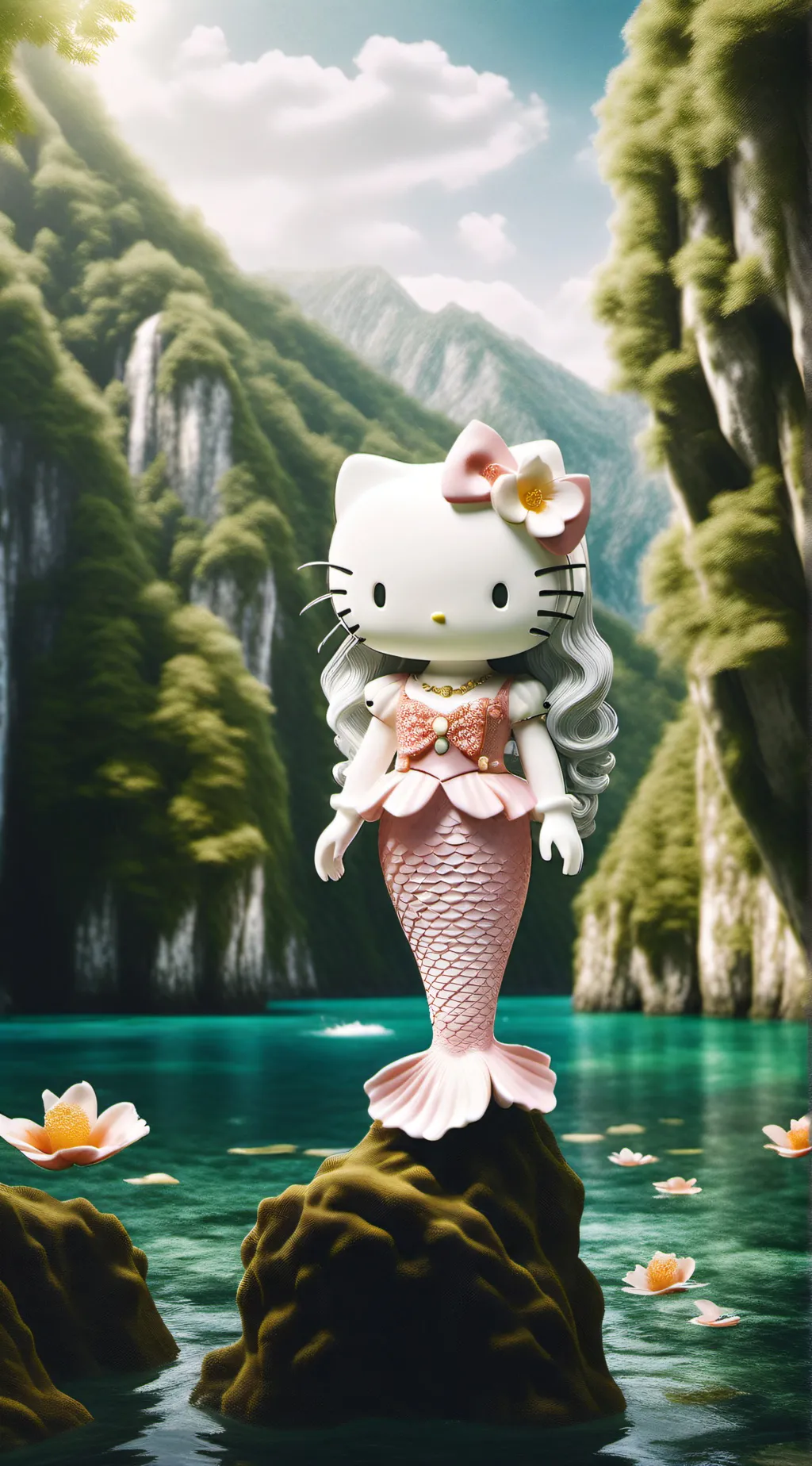 ai character: Hello Kitty background