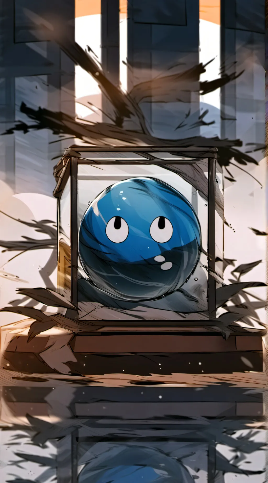 ai character: slime streamer background