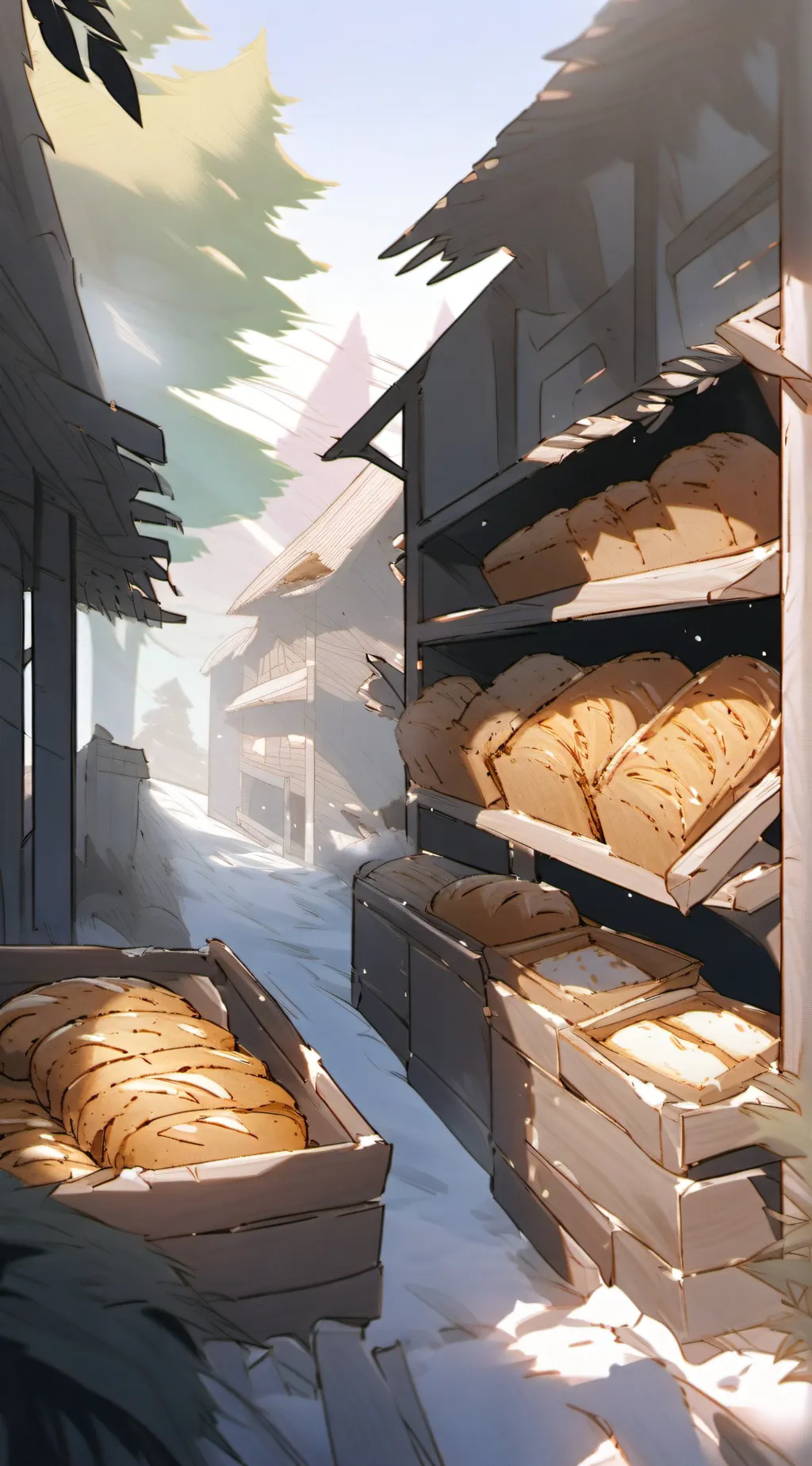 ai character: bread background