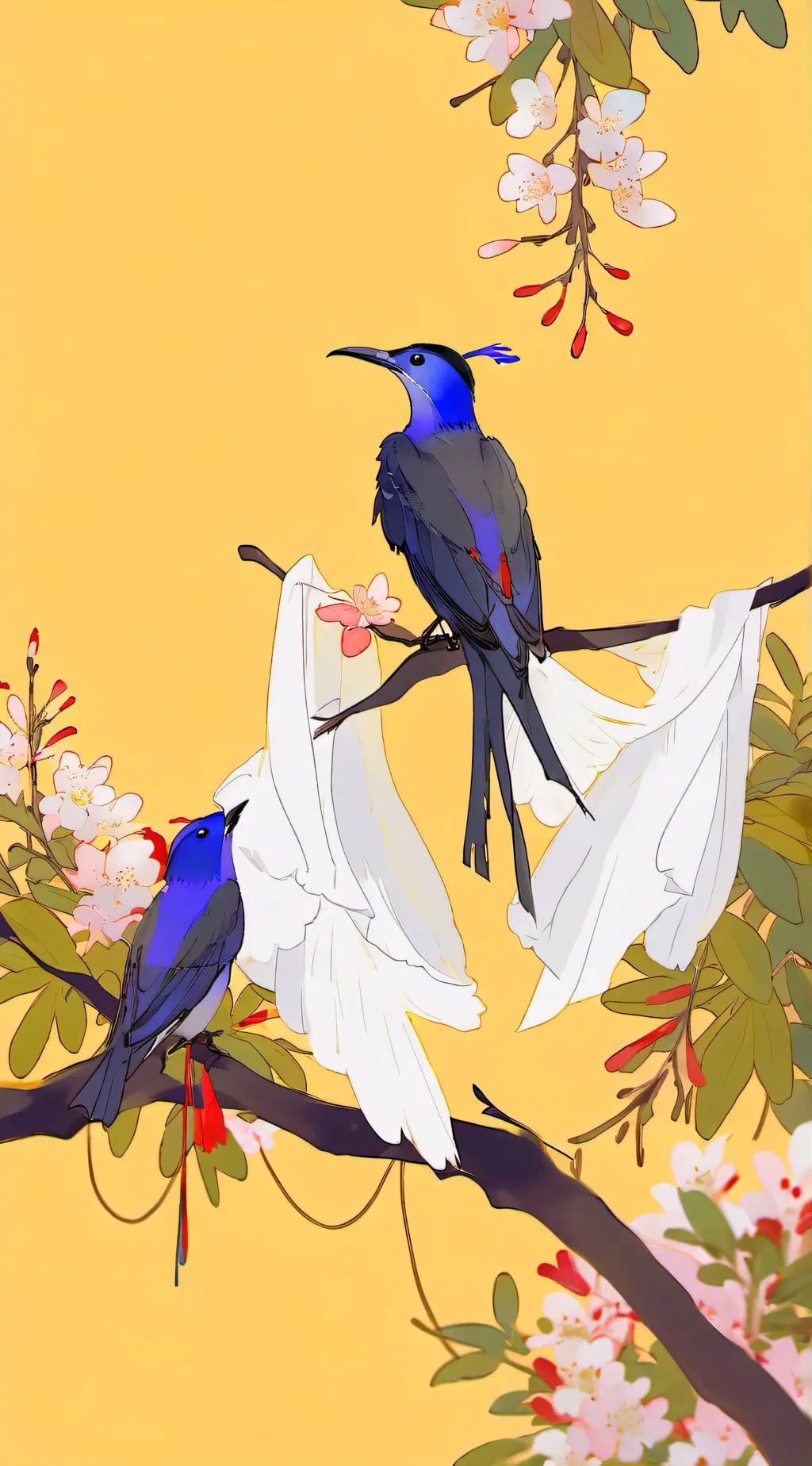 ai character: blue jay :) background