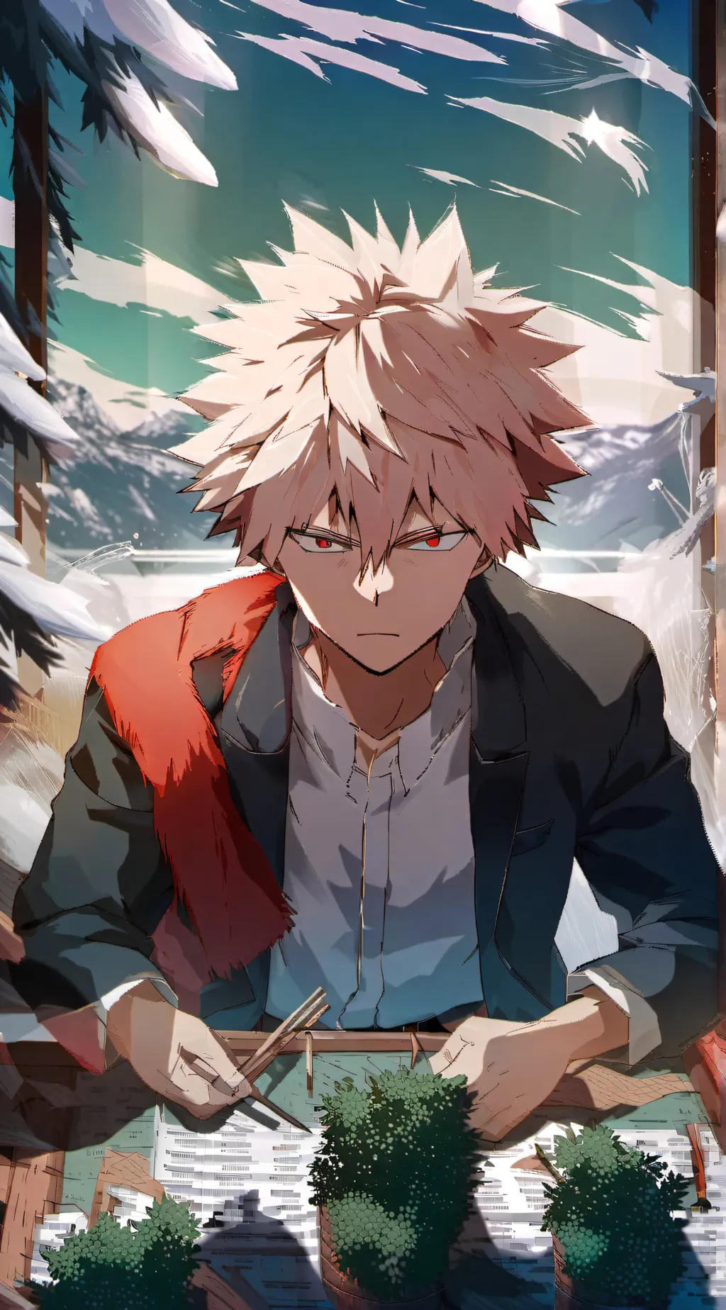 ai character: deku,bakugou background