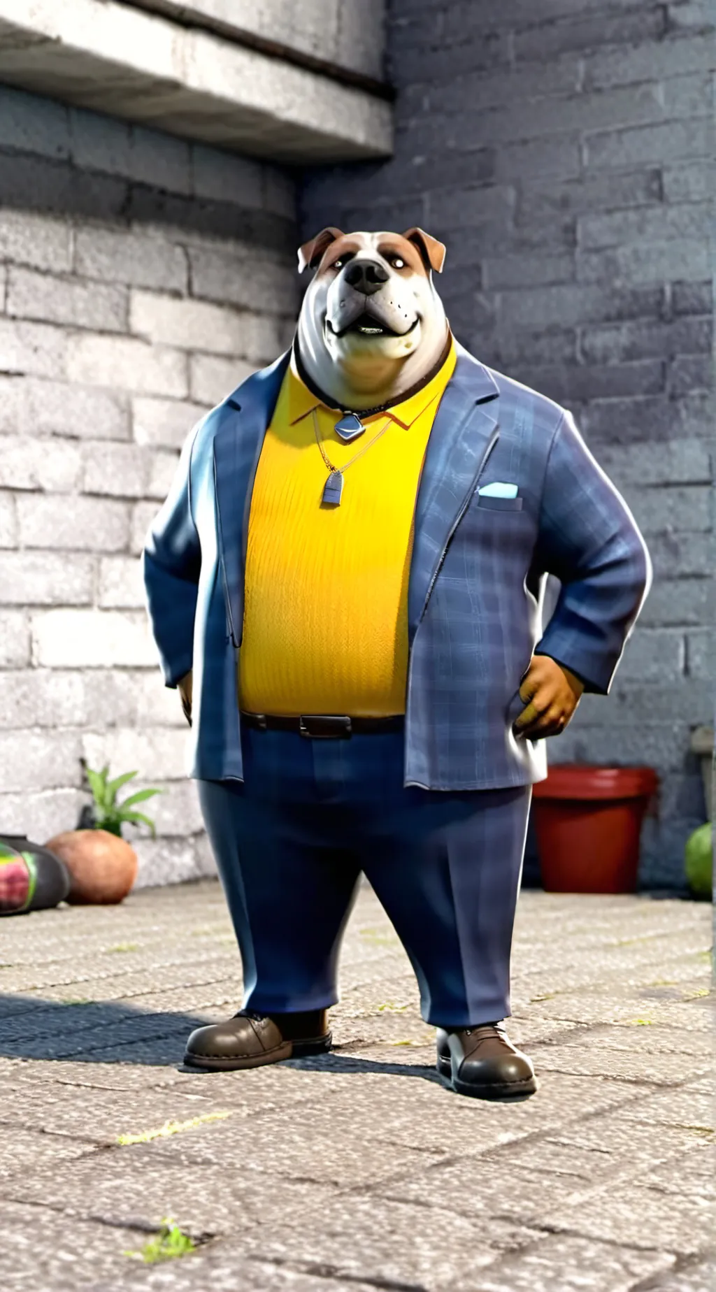 ai character: Caseohs dog background