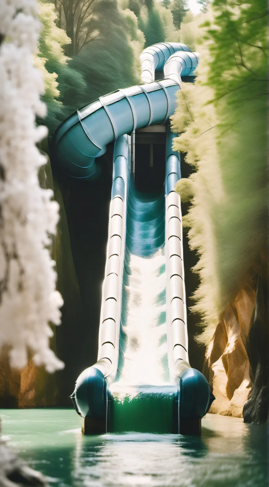 ai character: sussy water slide background