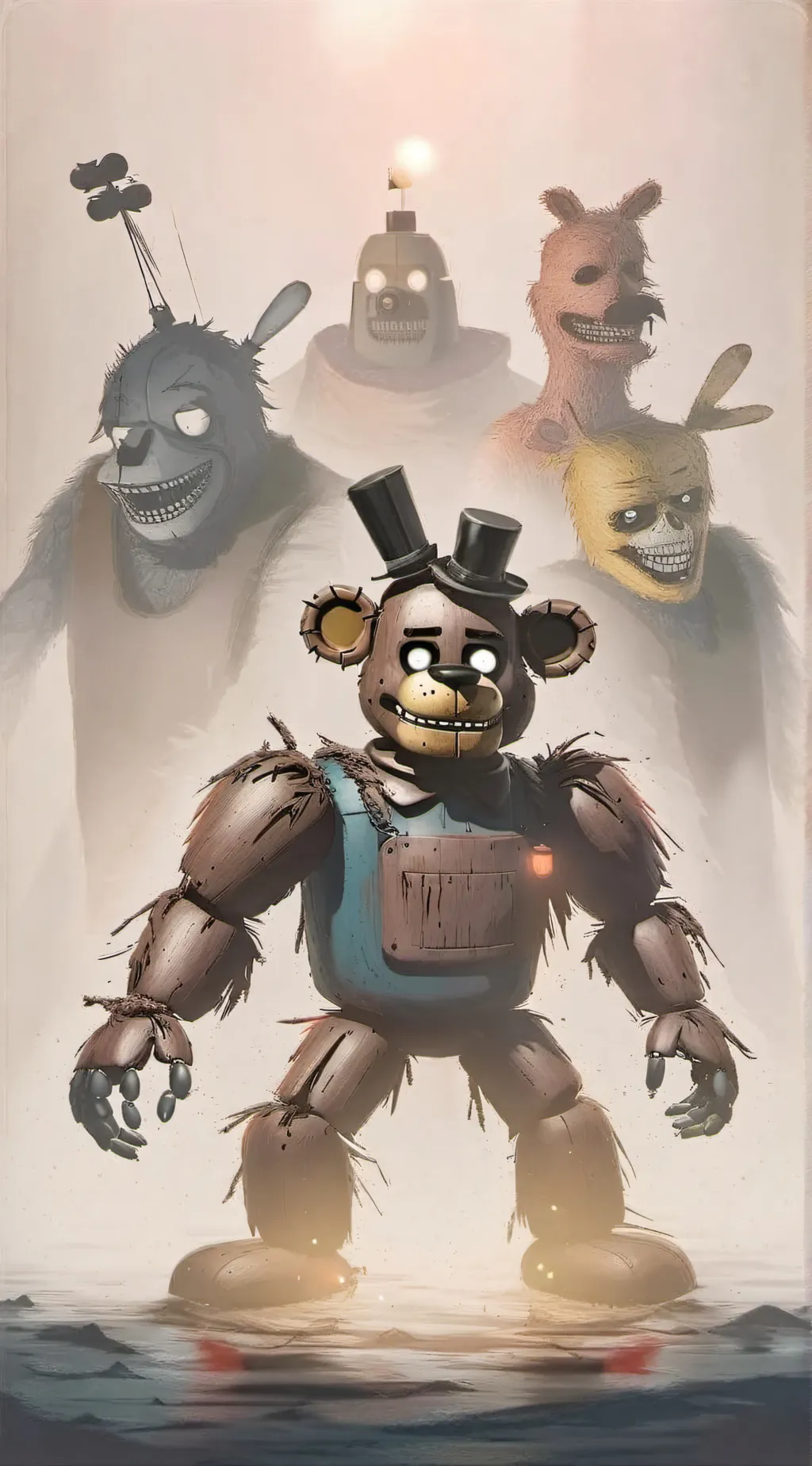 ai character: freddys pizzeria  background
