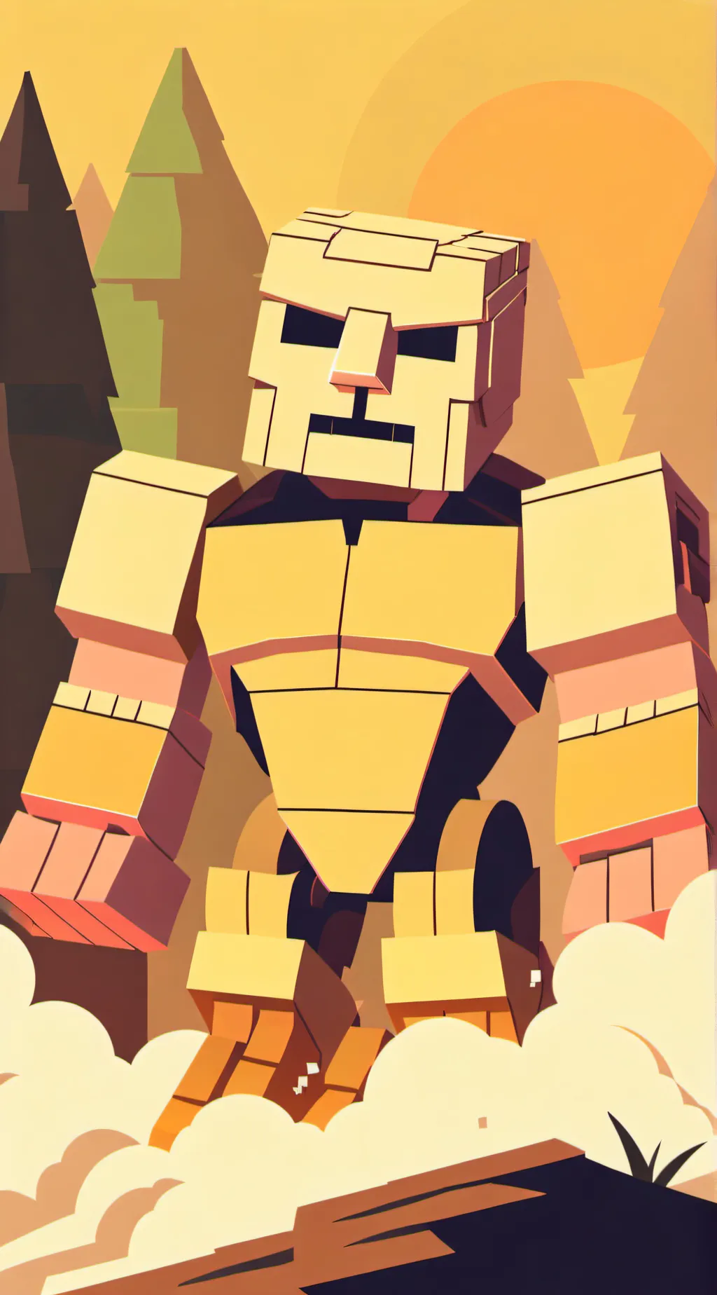 ai character: Iron Golem background