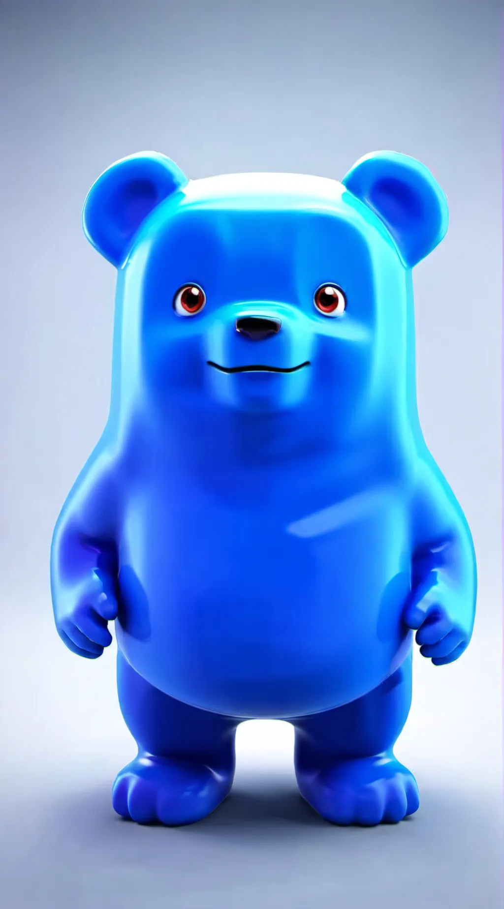 ai character: blue gummy  background