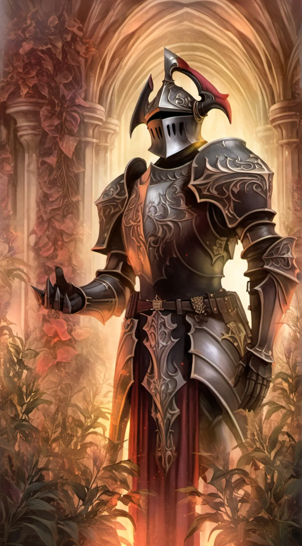 ai character: black knight lover background