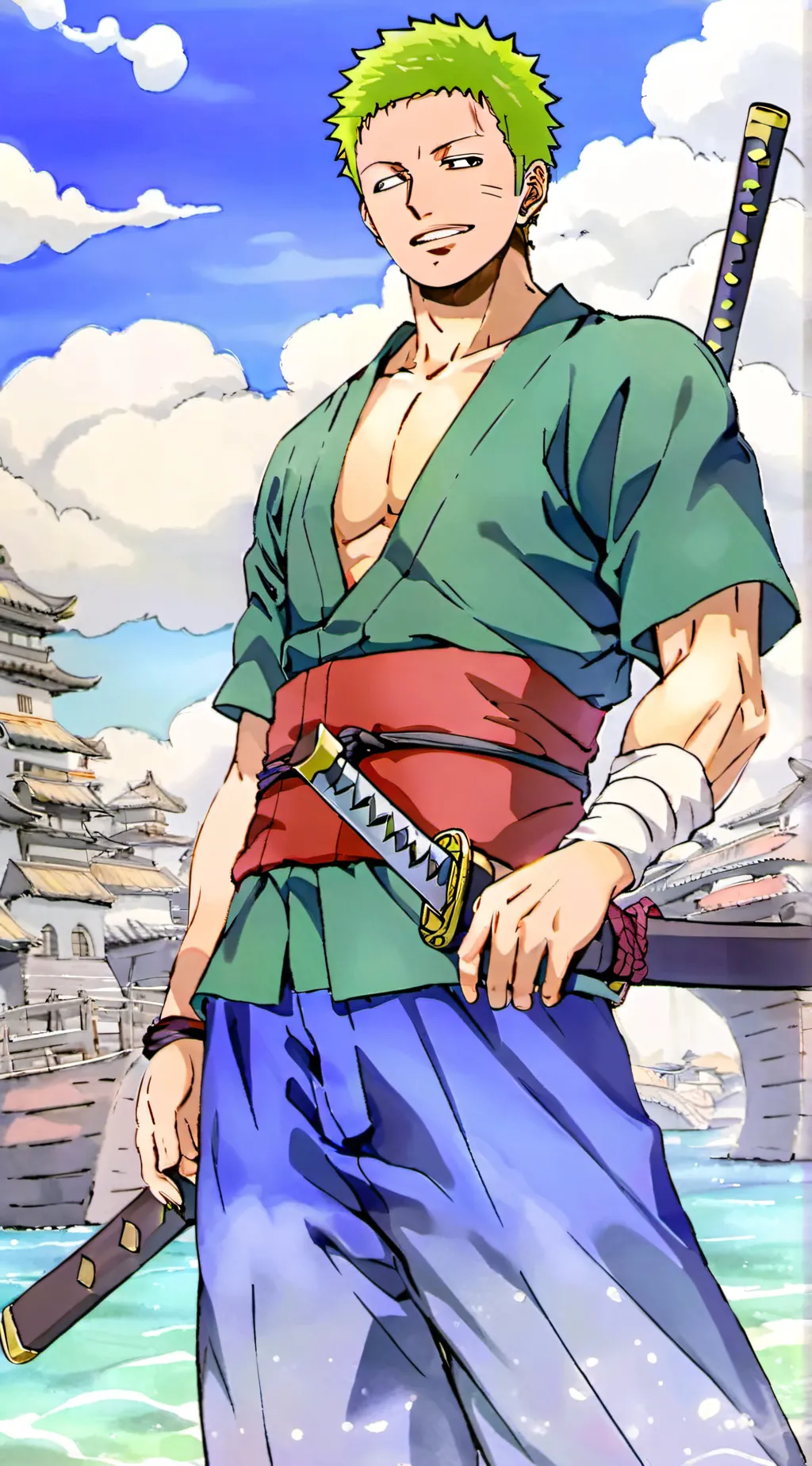 ai character: Zoro background
