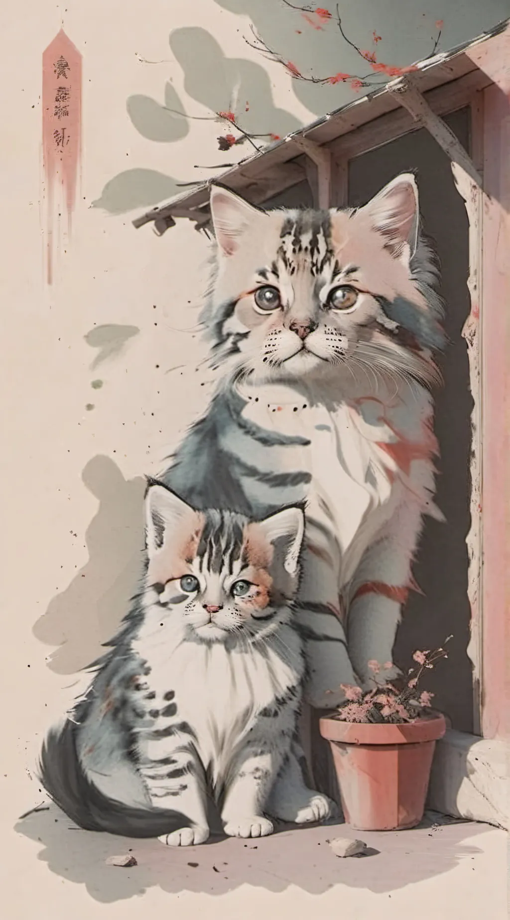 ai character: cats background