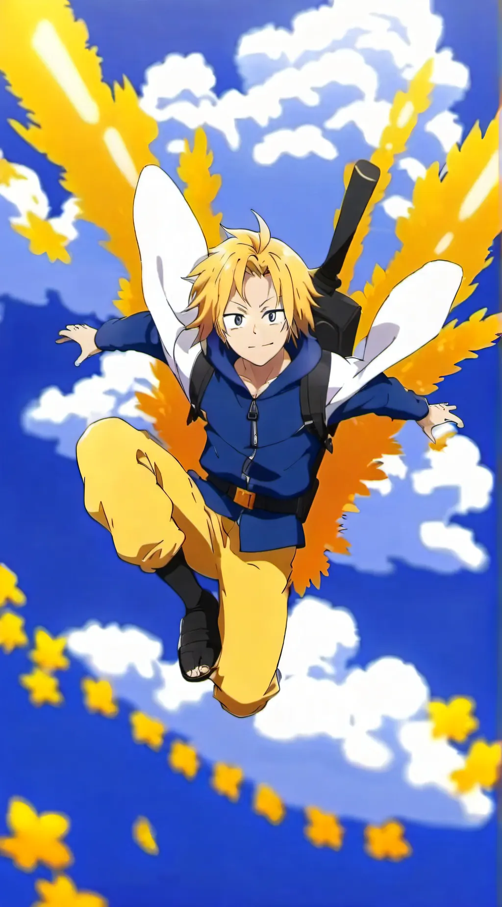 ai character: Denki Kaminari background