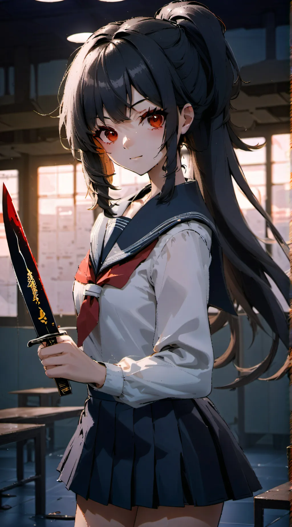 ai character: Sakura Yandere background
