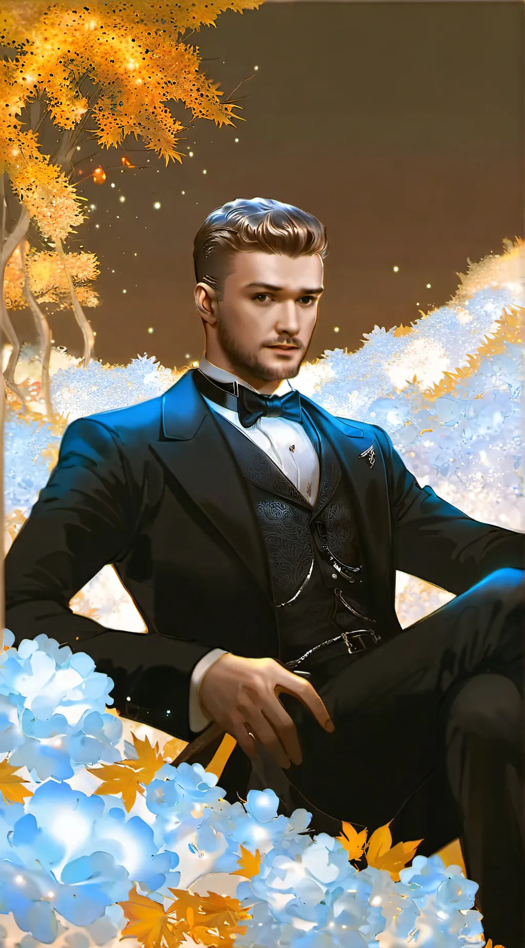 ai character: justin timder background