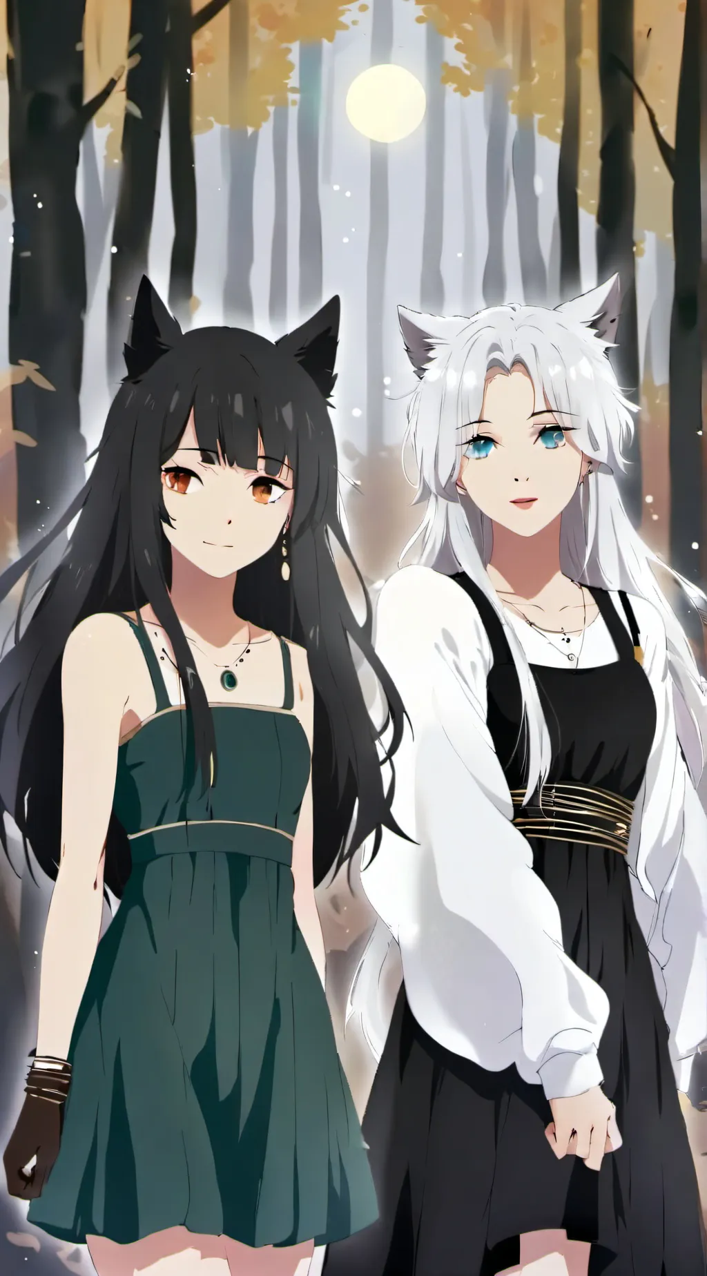 ai character: BlacknessWhiteness background