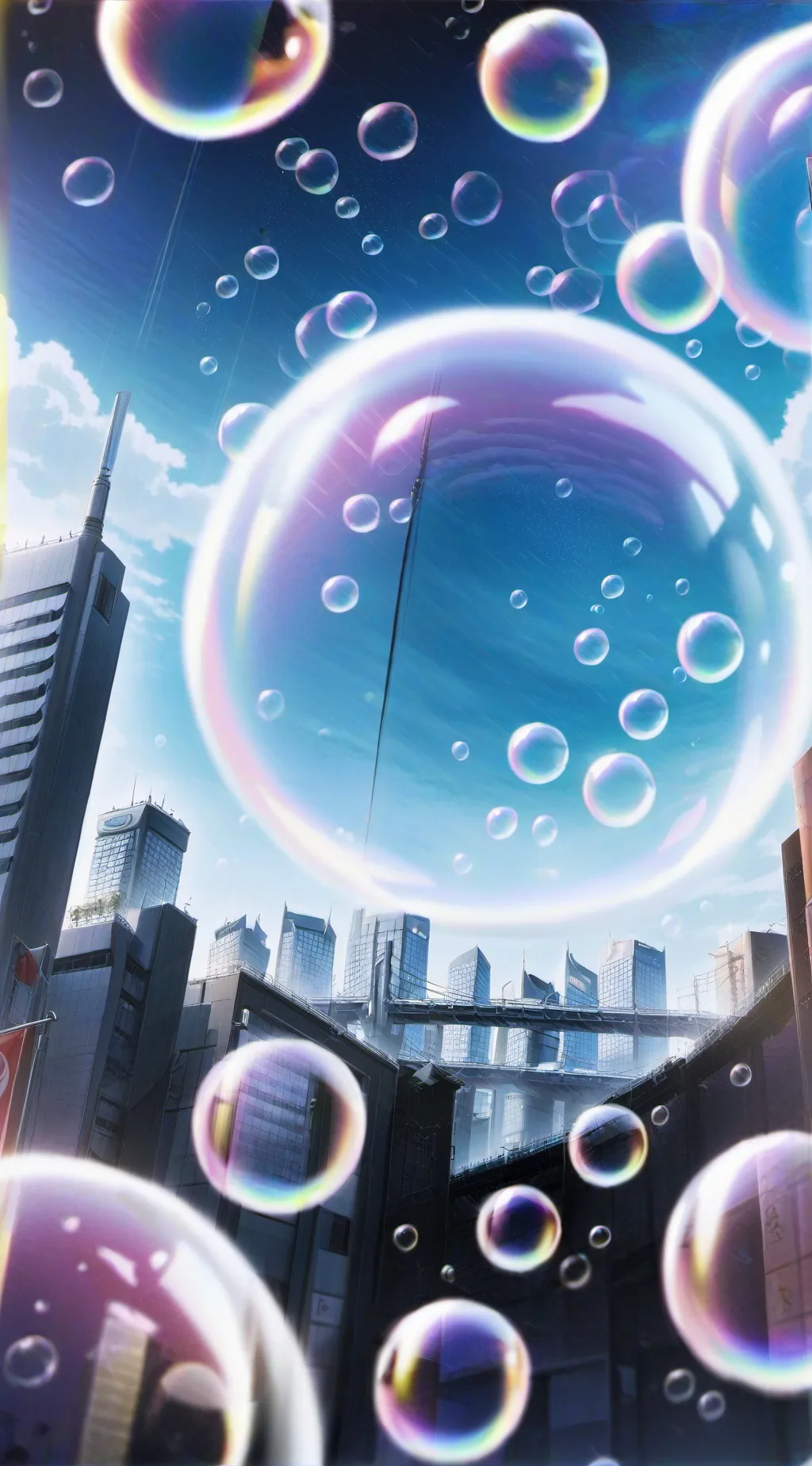 ai character: bubble background