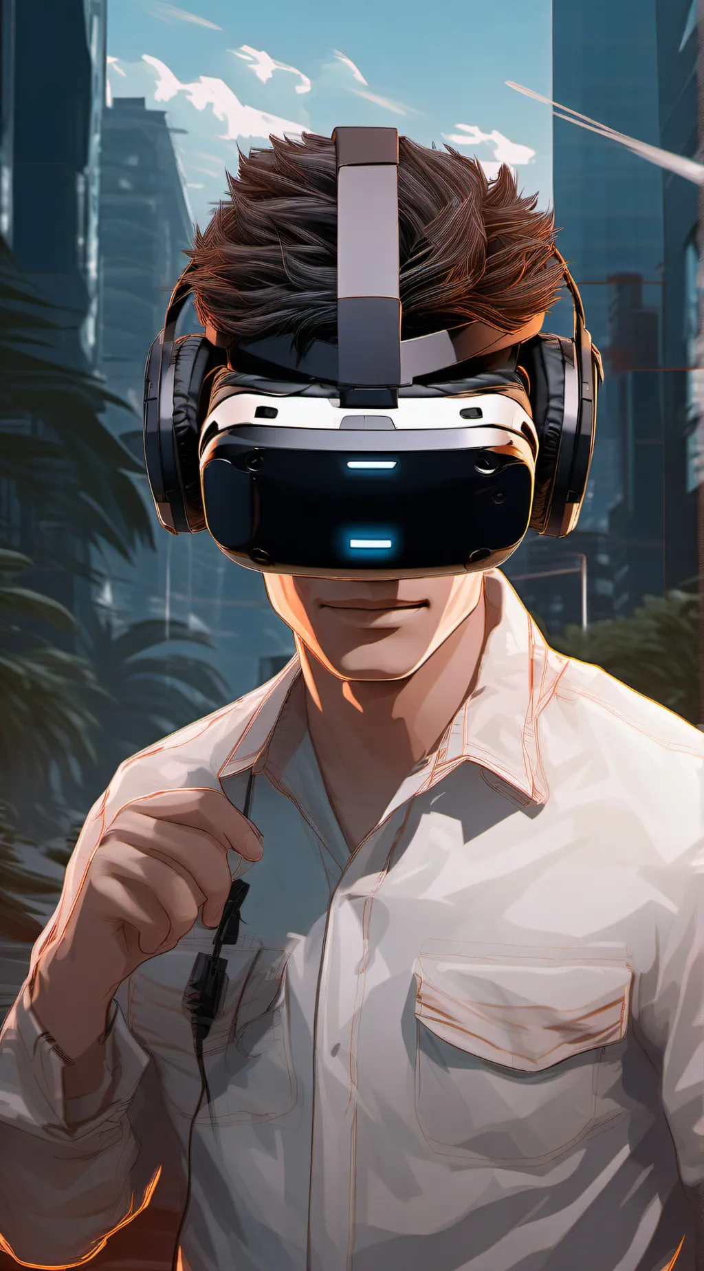 ai character: vr background