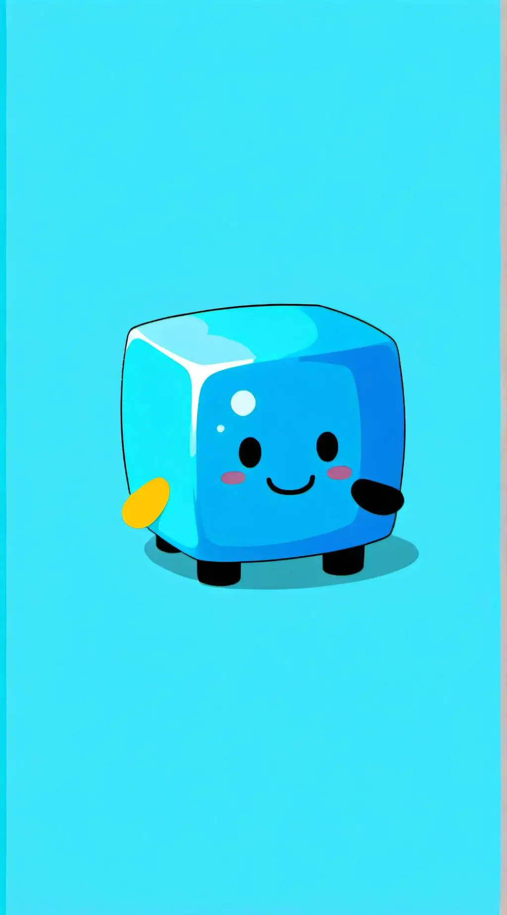 ai character: Blue Cube background