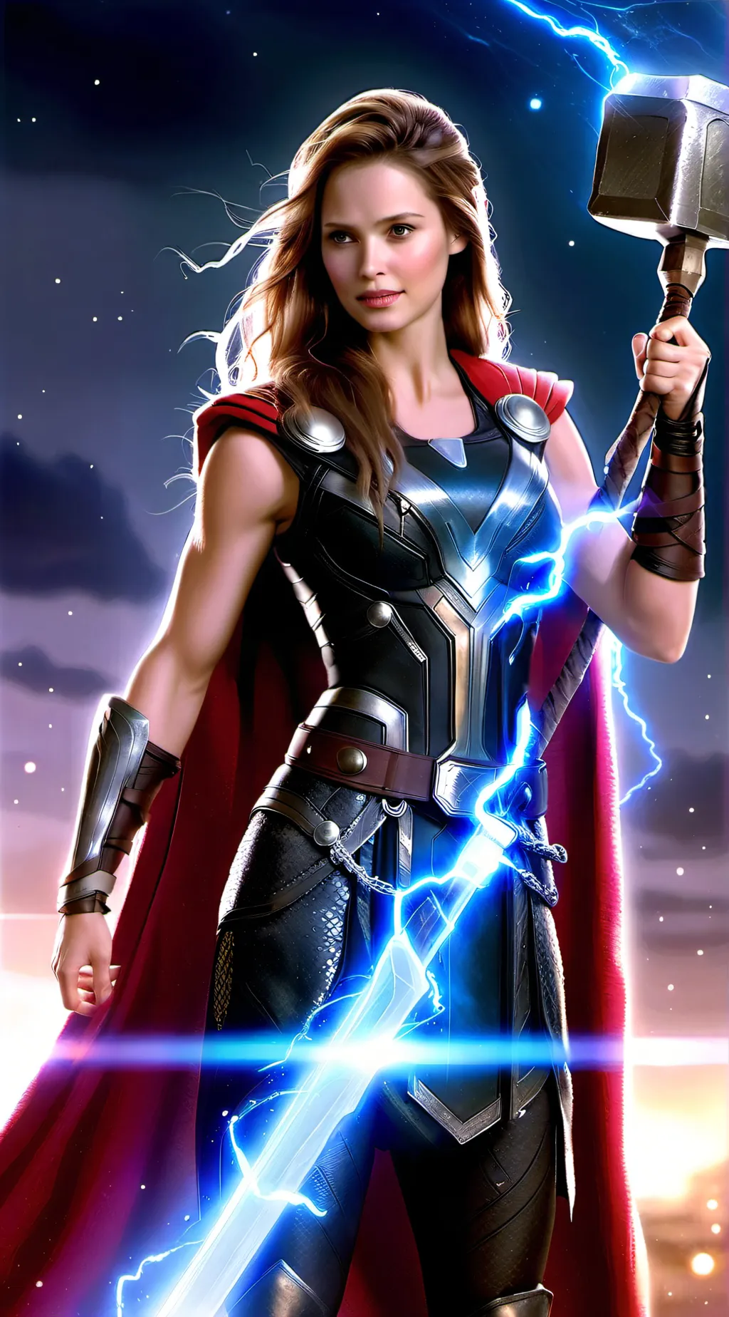 ai character: Lady Thor & Thor background