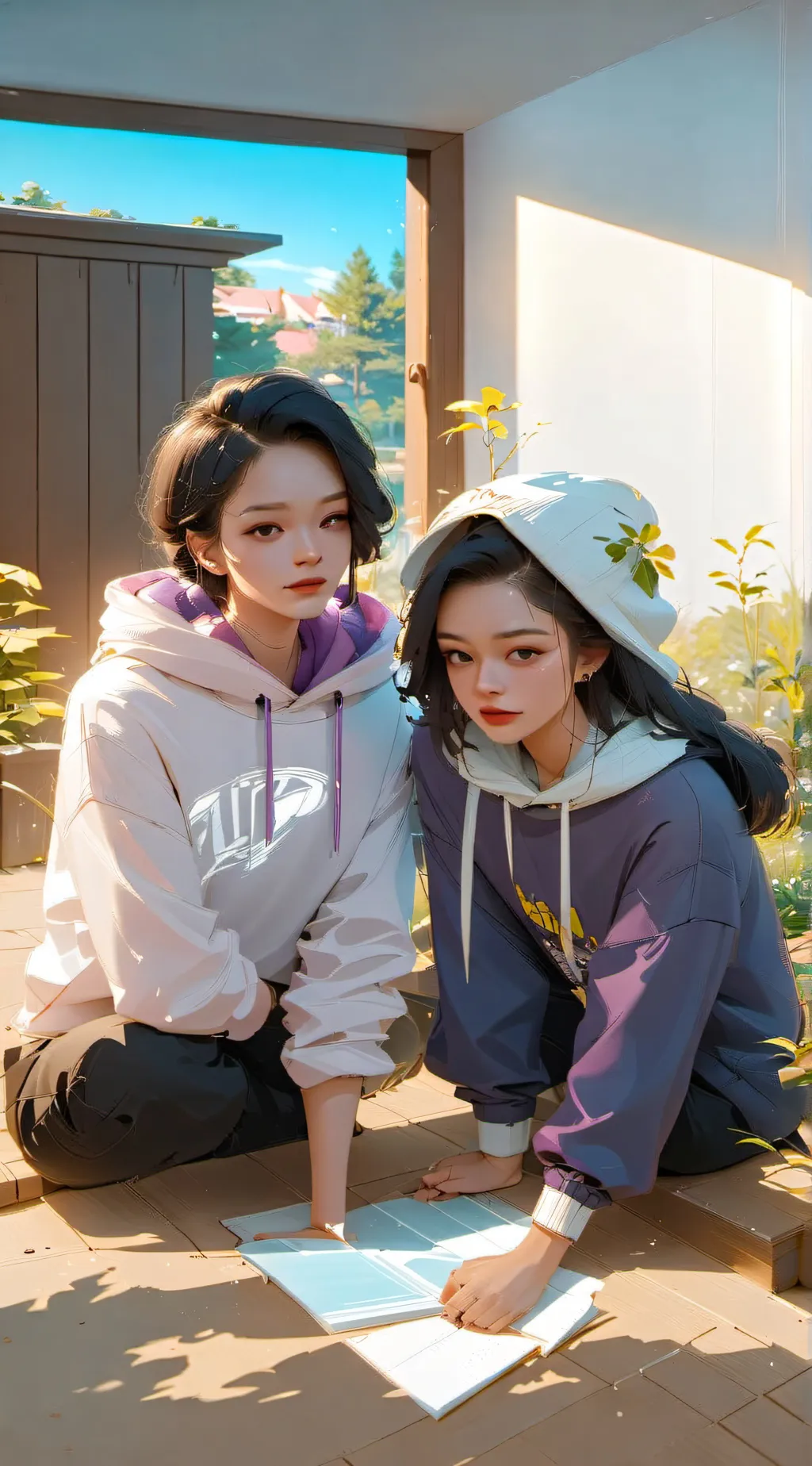 ai character: Janet &Kate background