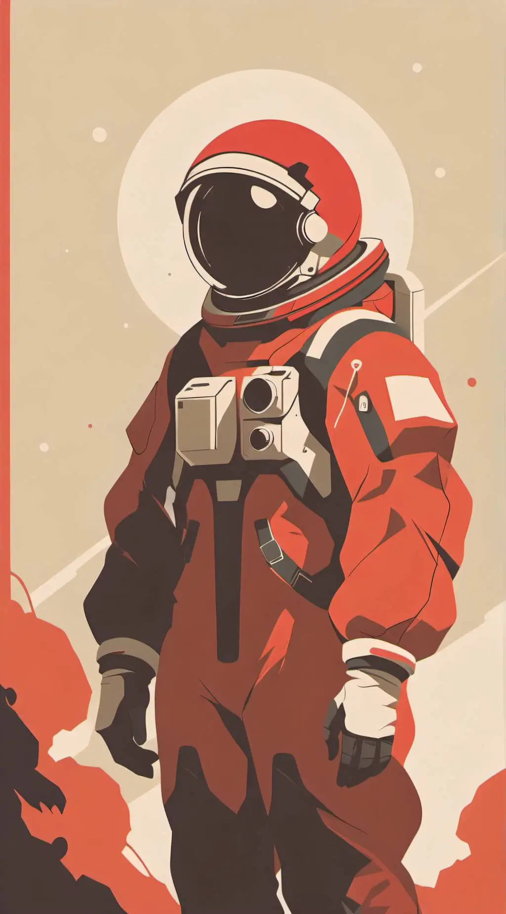 ai character: Red background