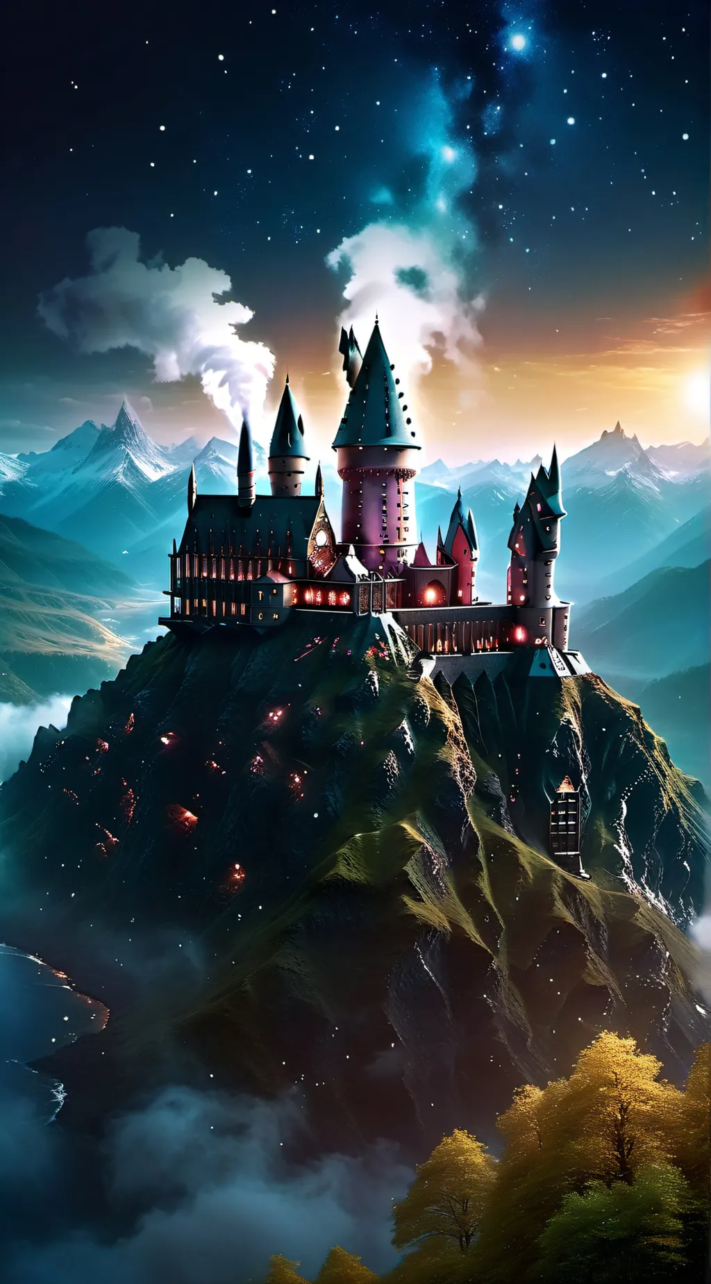 ai character: Hogwarts  background