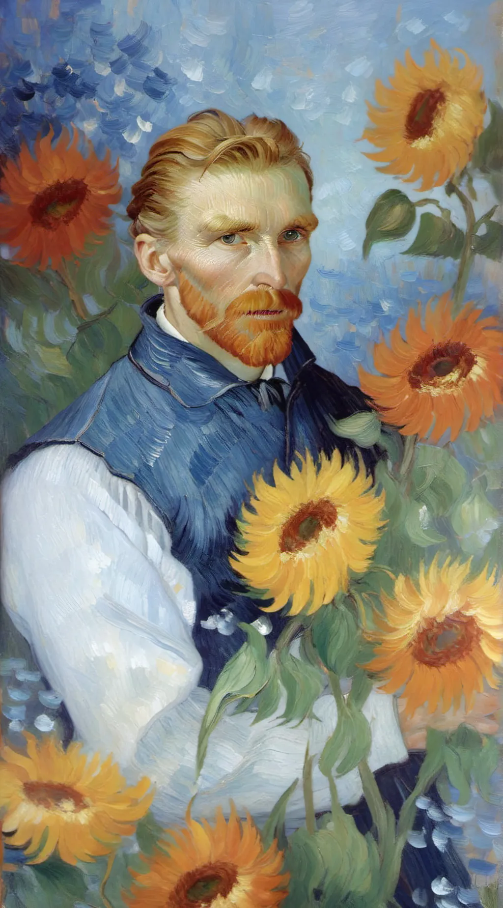 ai character: Vincent Van Gogh background