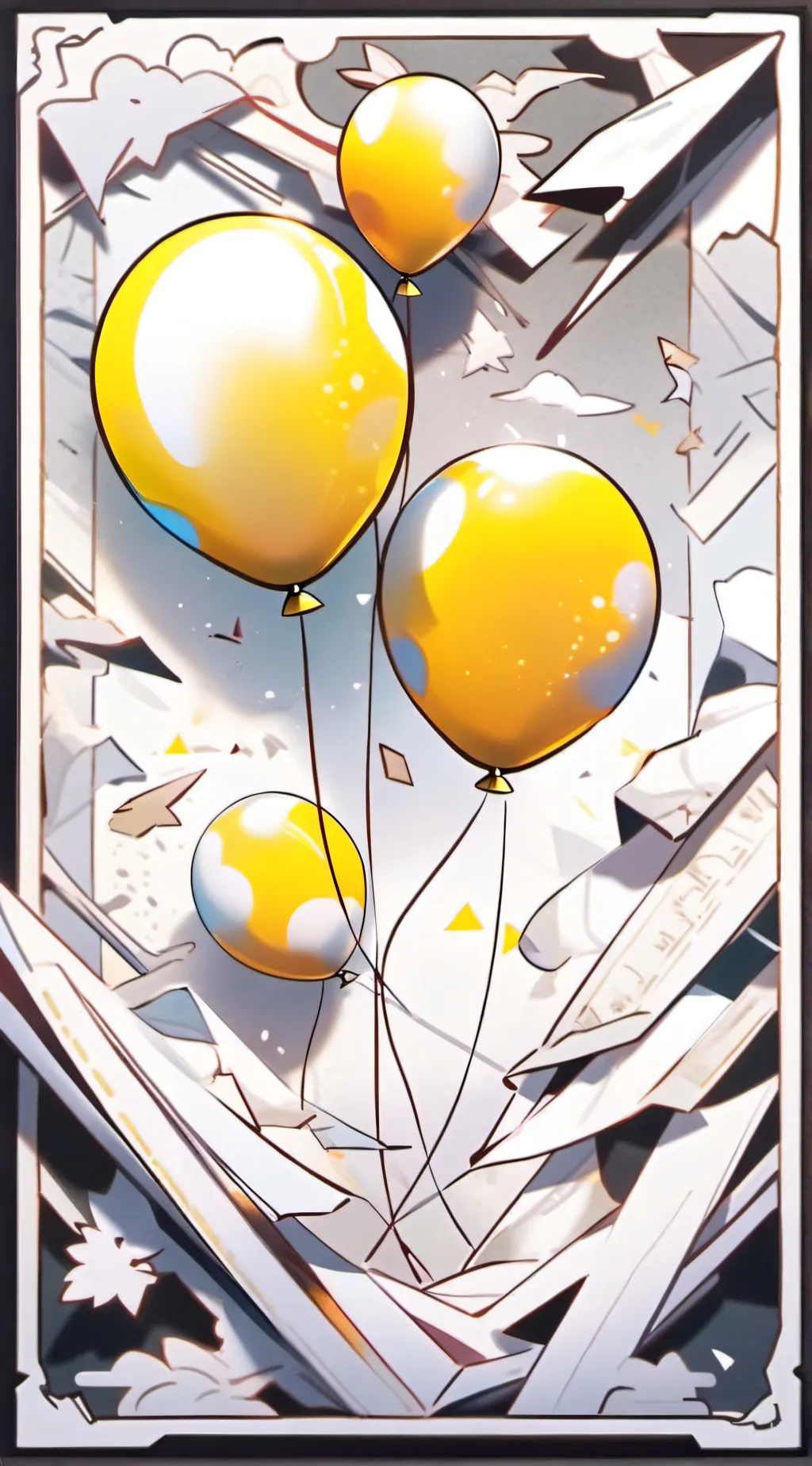 ai character: P balloon background